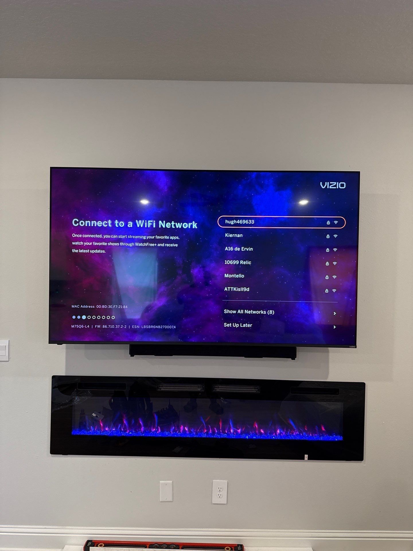 Floating Furniture, Fireplace Mantel, & Electric Fireplace Installation Projects by Hangman Mounting & Installation 