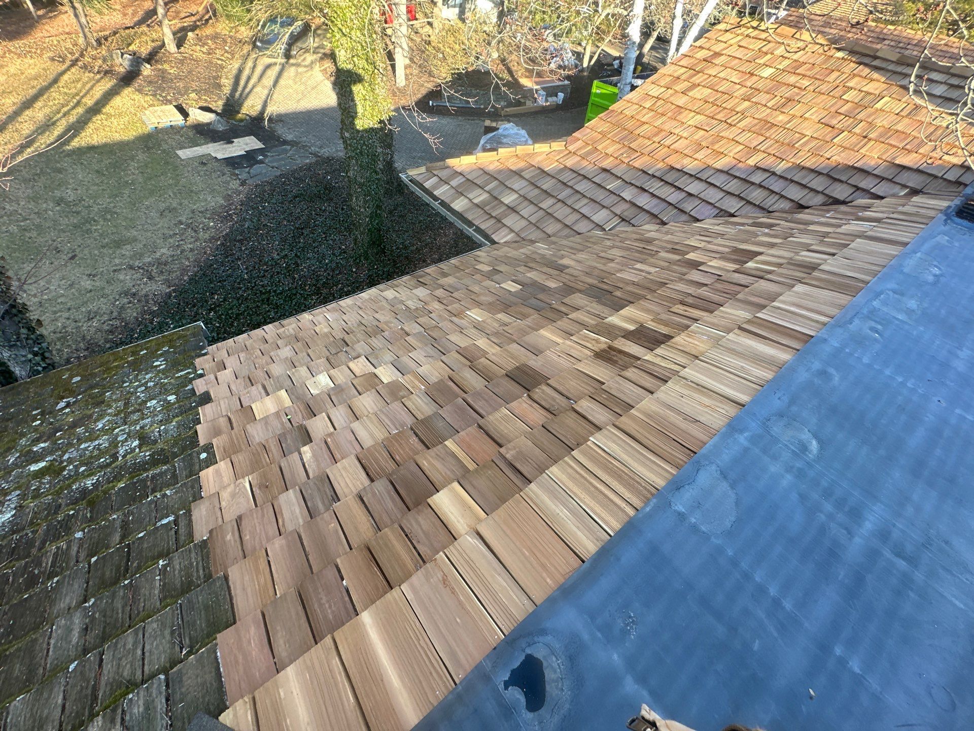Wood Shake Roof Install by Nitro Roofing and Construction