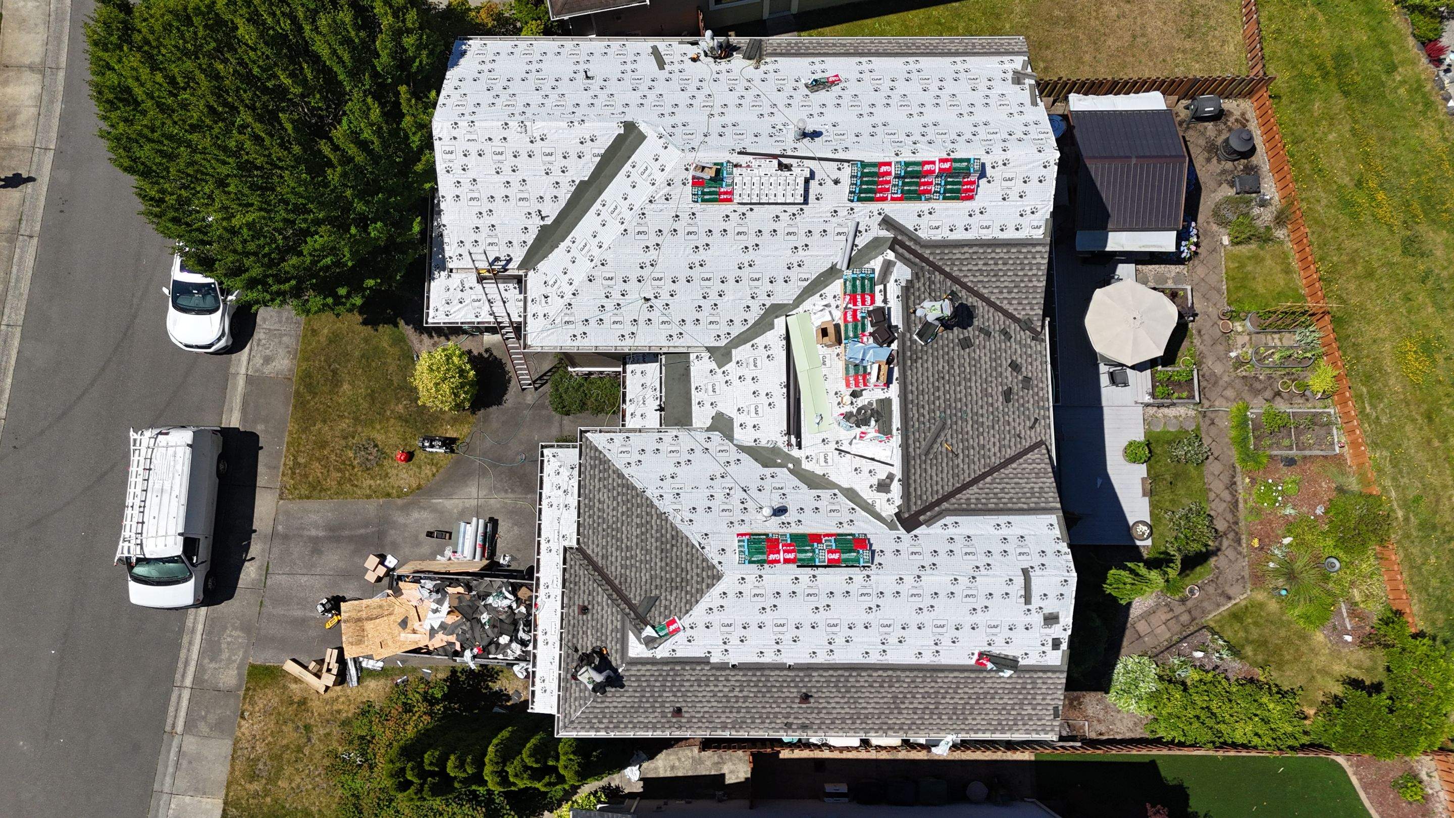 Residential Roofing Installation using GAF UHDZ Shingles by Roofing Formula LLC