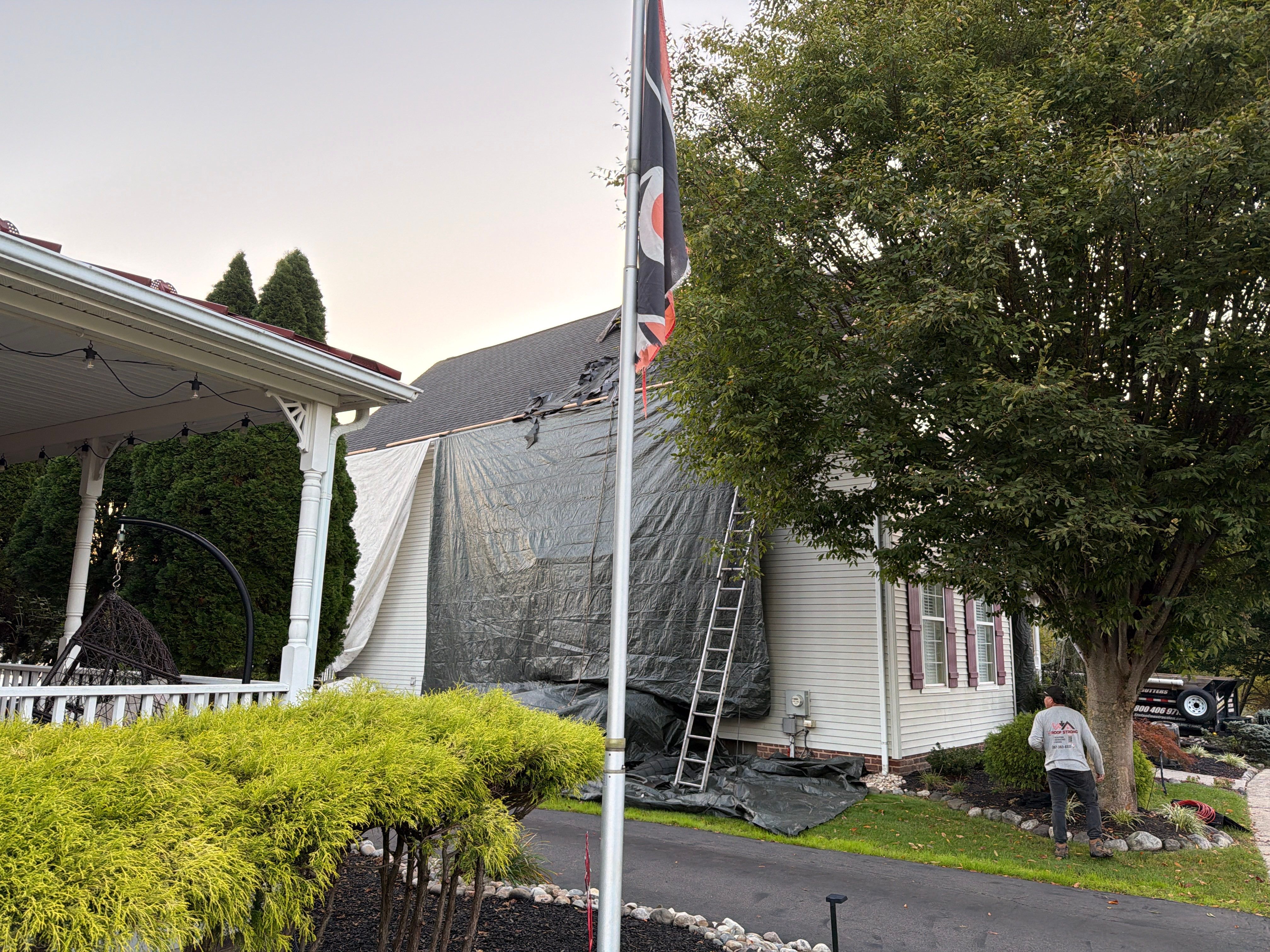 Complete Asphalt Shingle Roof Replacement for Home and Garage in Ivyland by Stofan Construction LLC