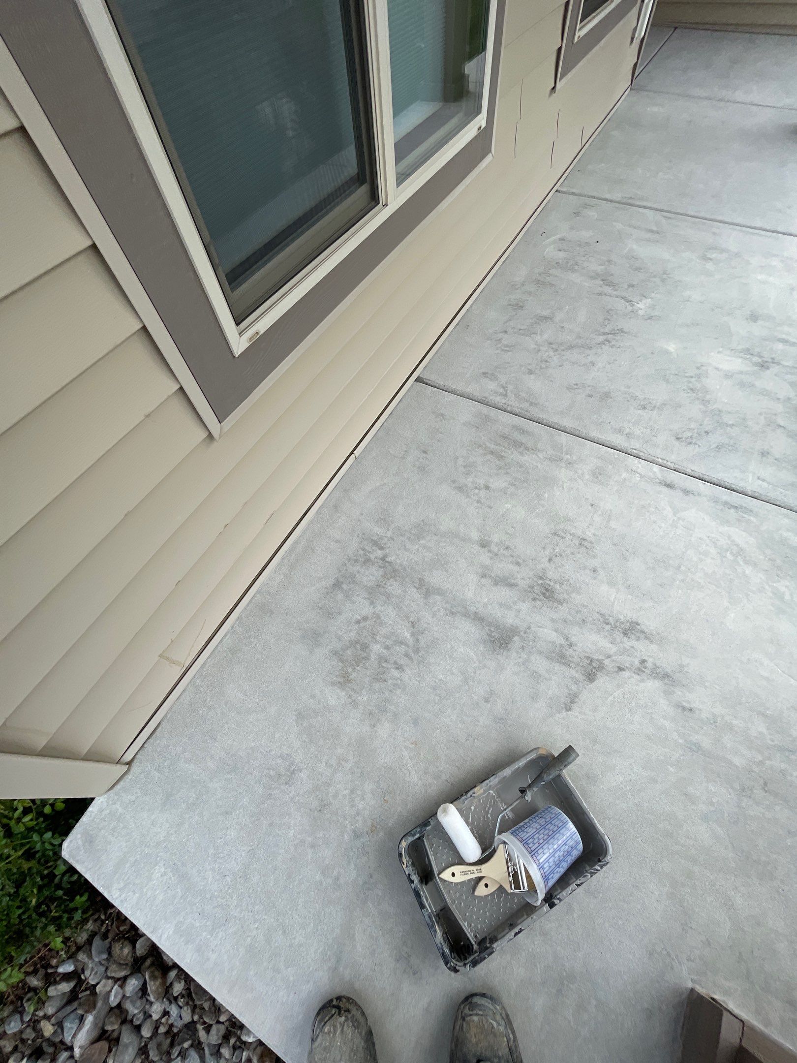 Garage Transformation using Pebble Beach and Front Porch using Greystone by Croc Coatings, LLC