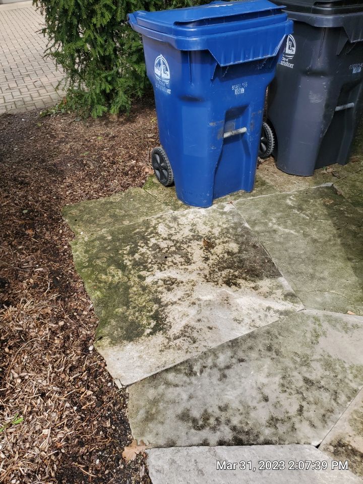 Evanston, IL stone patio cleaning by Northern Power Washing LLC.