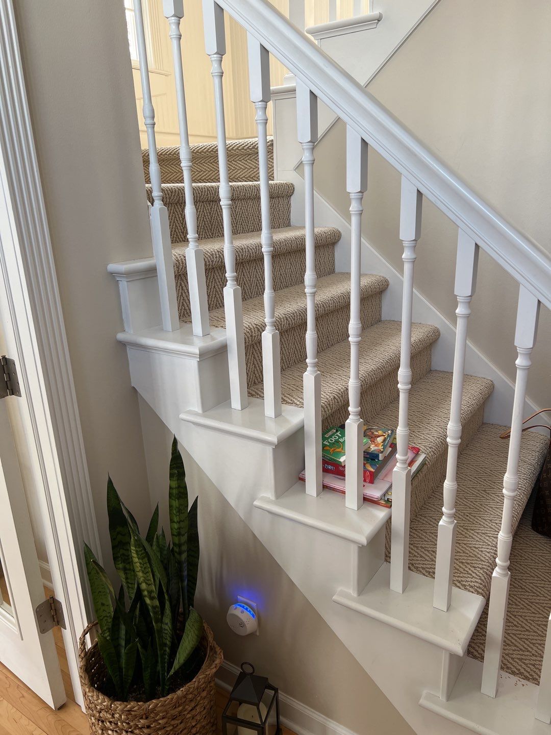 Bannister makeover using Sherwin Williams Paint by Cutting edge painting 