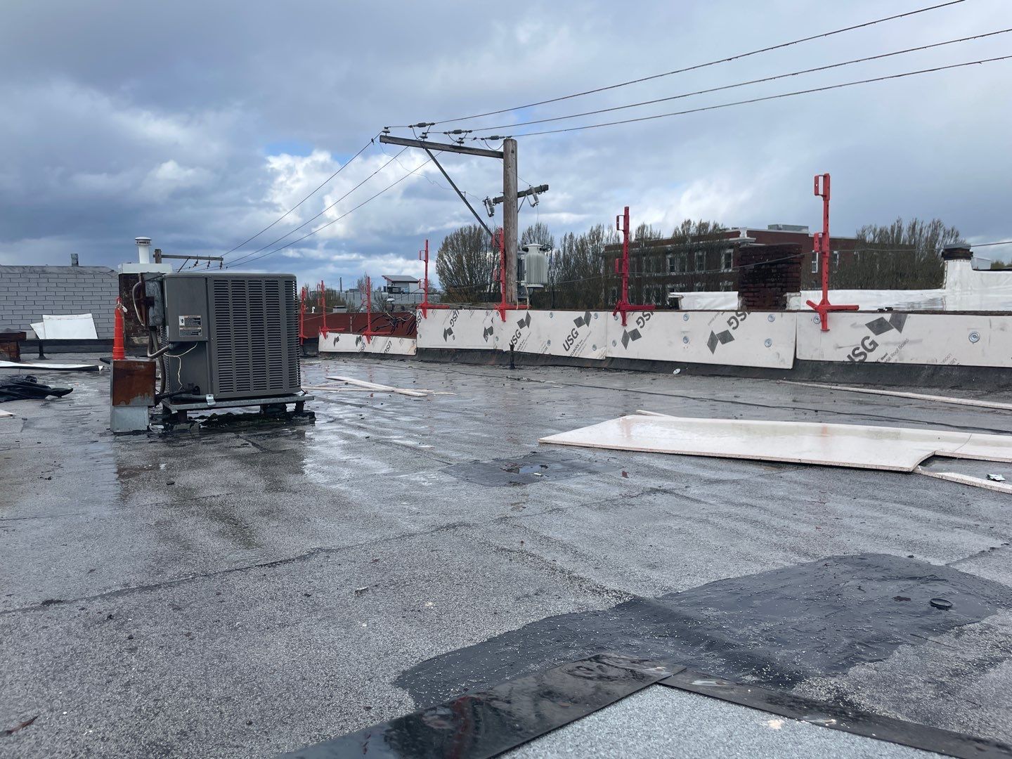 Commercial Flat Roof Installation using GAF 60Mil TPO  by Orezona Building & Roofing Company, Inc.