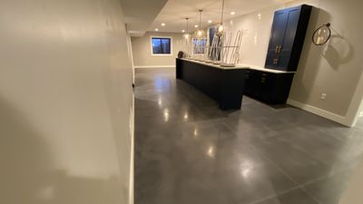 Louisburg, KS -- Basement Polish using Grey Stain