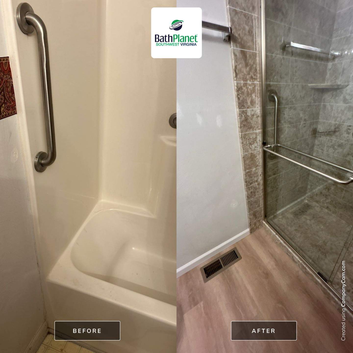 Tub to Shower by BathPlanet SW Virginia