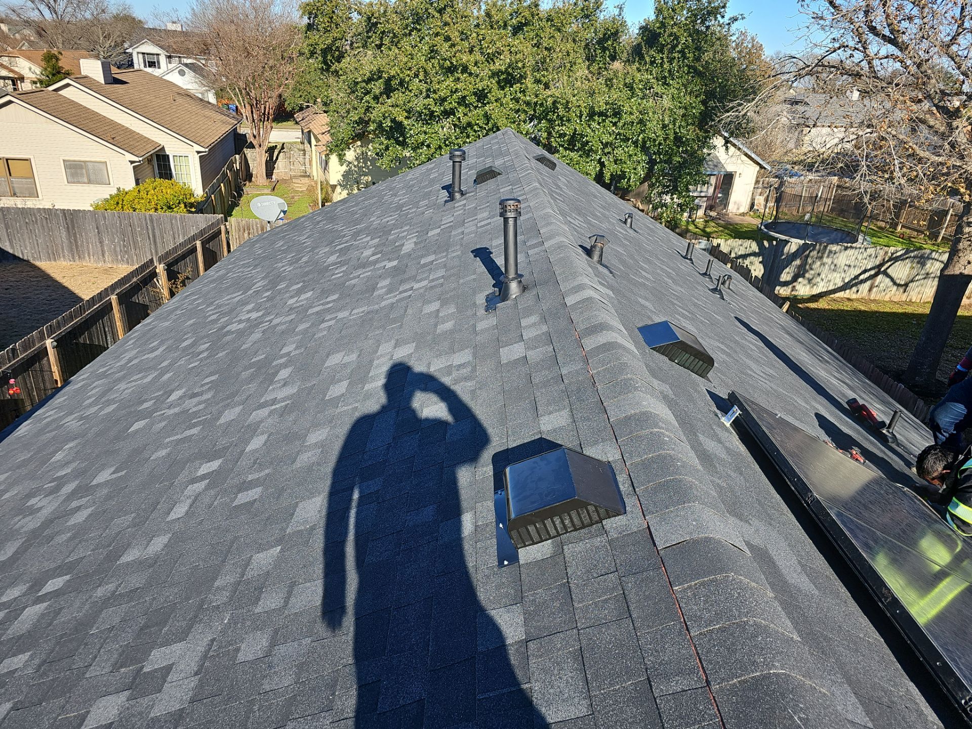 Residential Roofing Installation using Owens Corning Oakridge Onyx Black by DeZign Roofing & Exteriors