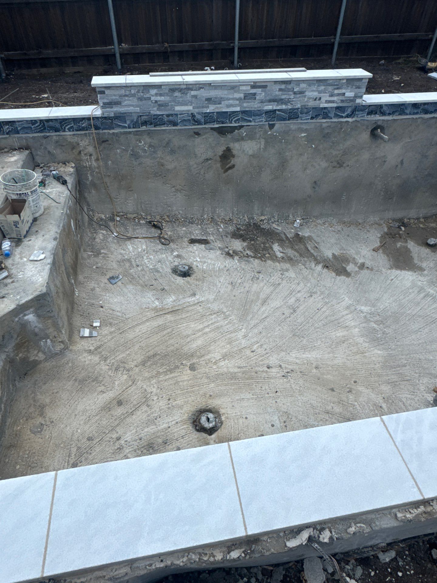 Compact Geometric Pool with Crisp White Interior by Pinnacle Pools and Spas - DFW