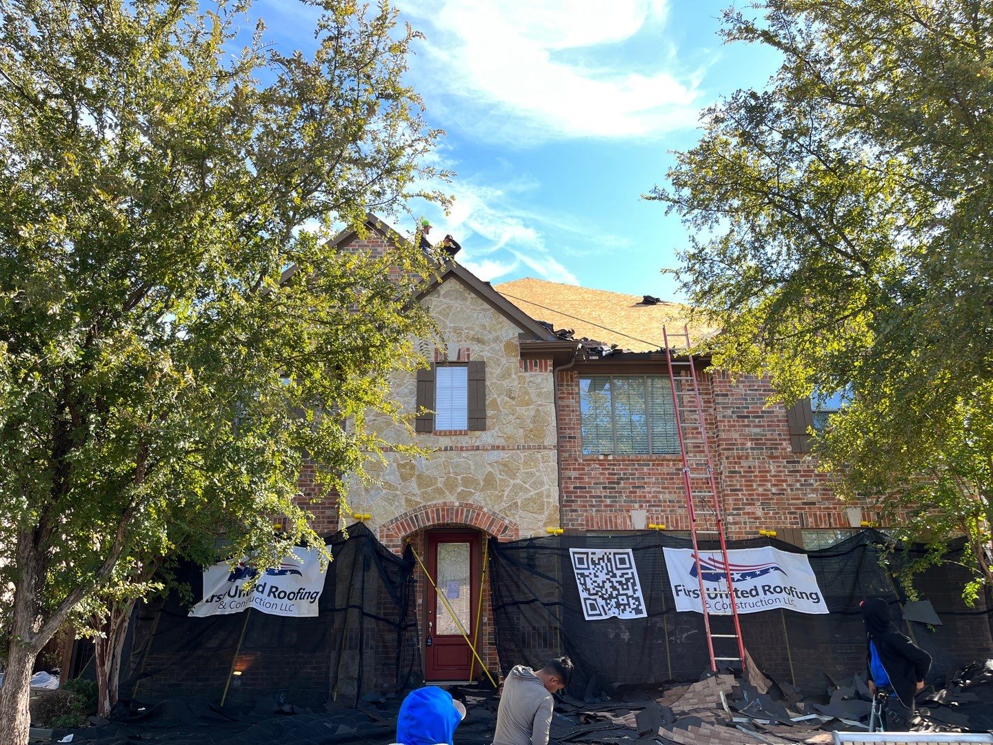 Storm Roof Damage Replacement in Frisco by First United Roofing & Construction