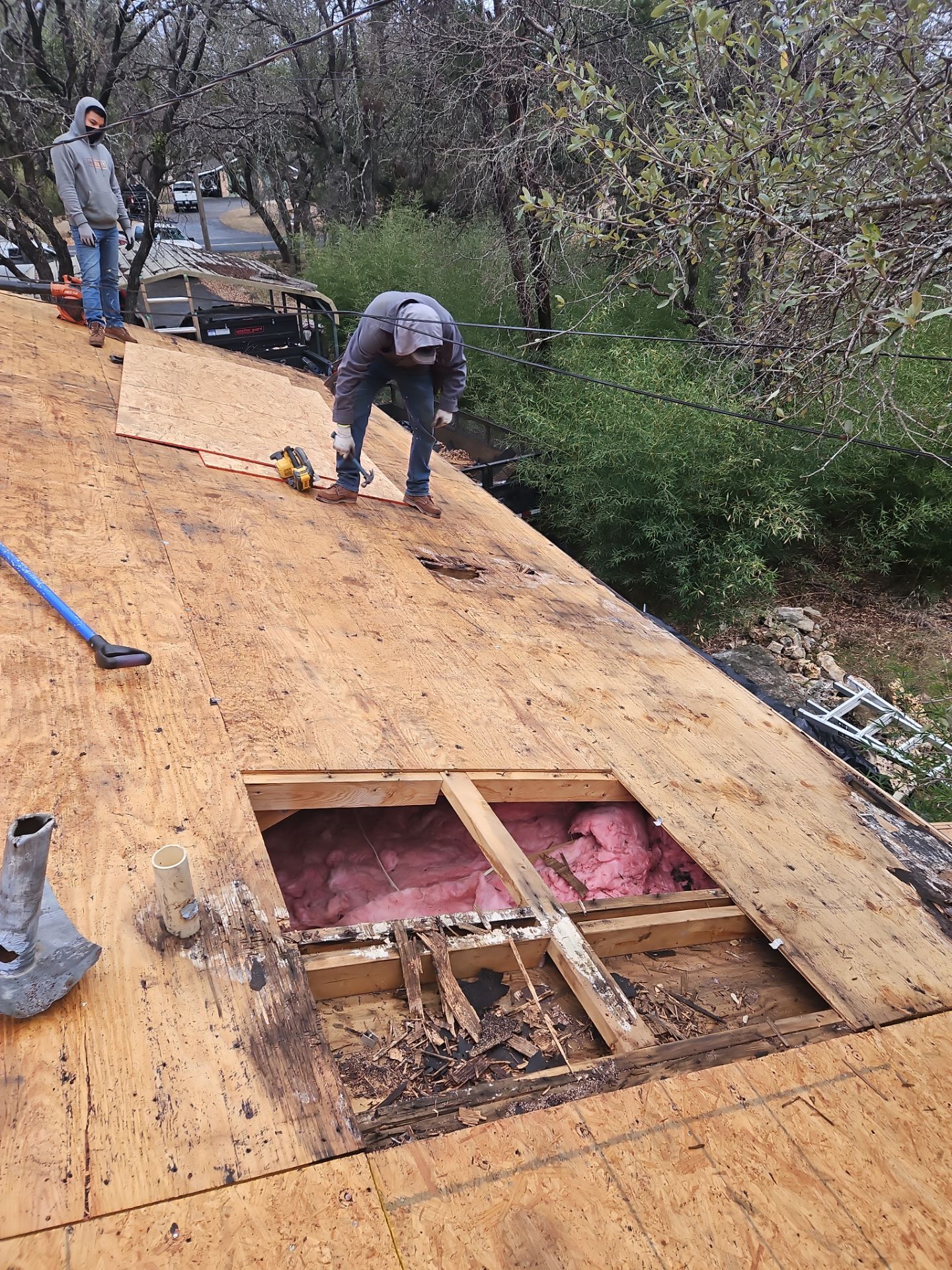 Residential Roof Replacement using GAF - HDZ - Barkwood by Action Exteriors Austin