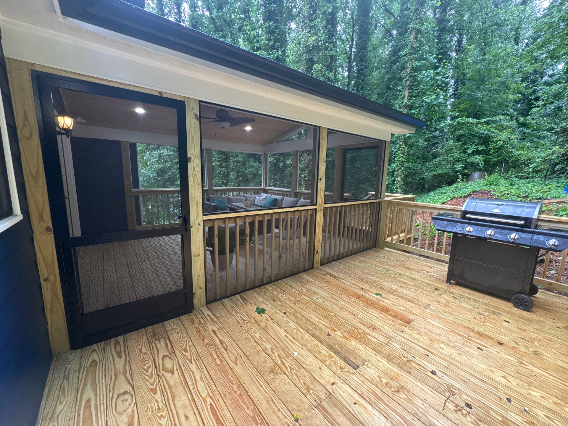 Custom Screened-In Porch and Multi-Level Deck Addition in Acworth by Swift Home Renovations