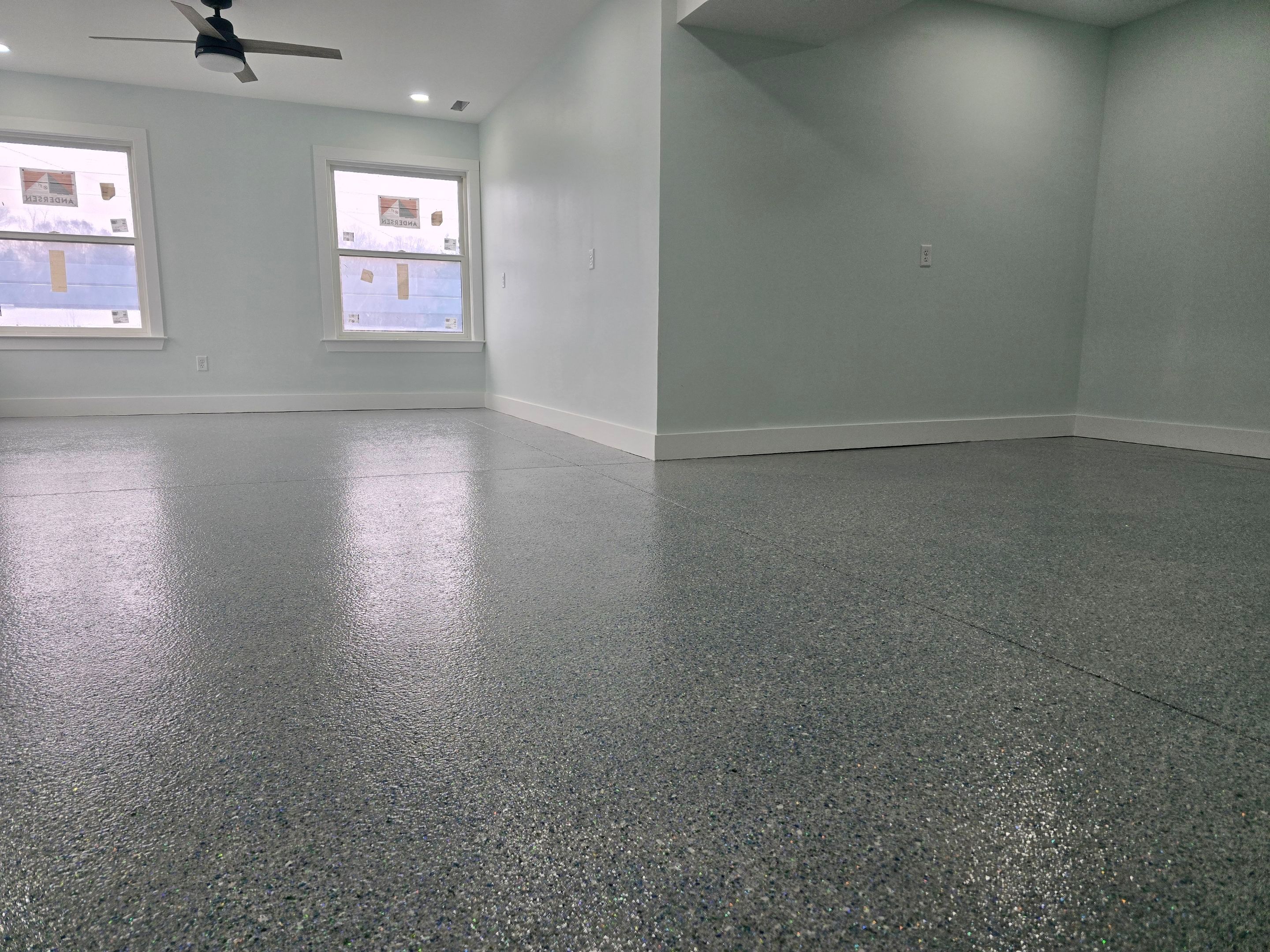 Gym & Garage Using Sea Glass & Keystone by Elite Floor Solutions