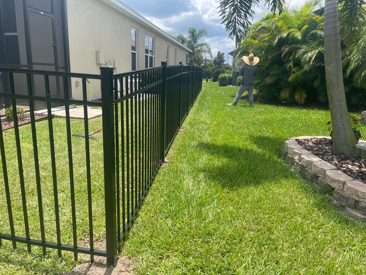 Bradenton, FL 4ft. Tall 3-Rail Black Aluminum Fence by Asap fence and gates, LLC