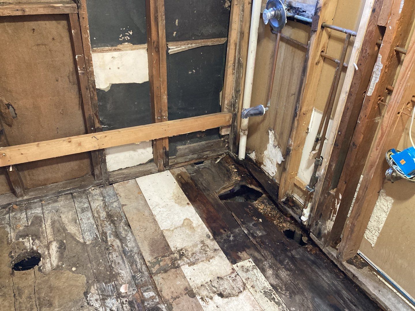 Water Damage in Bathroom by Accountable Home Services