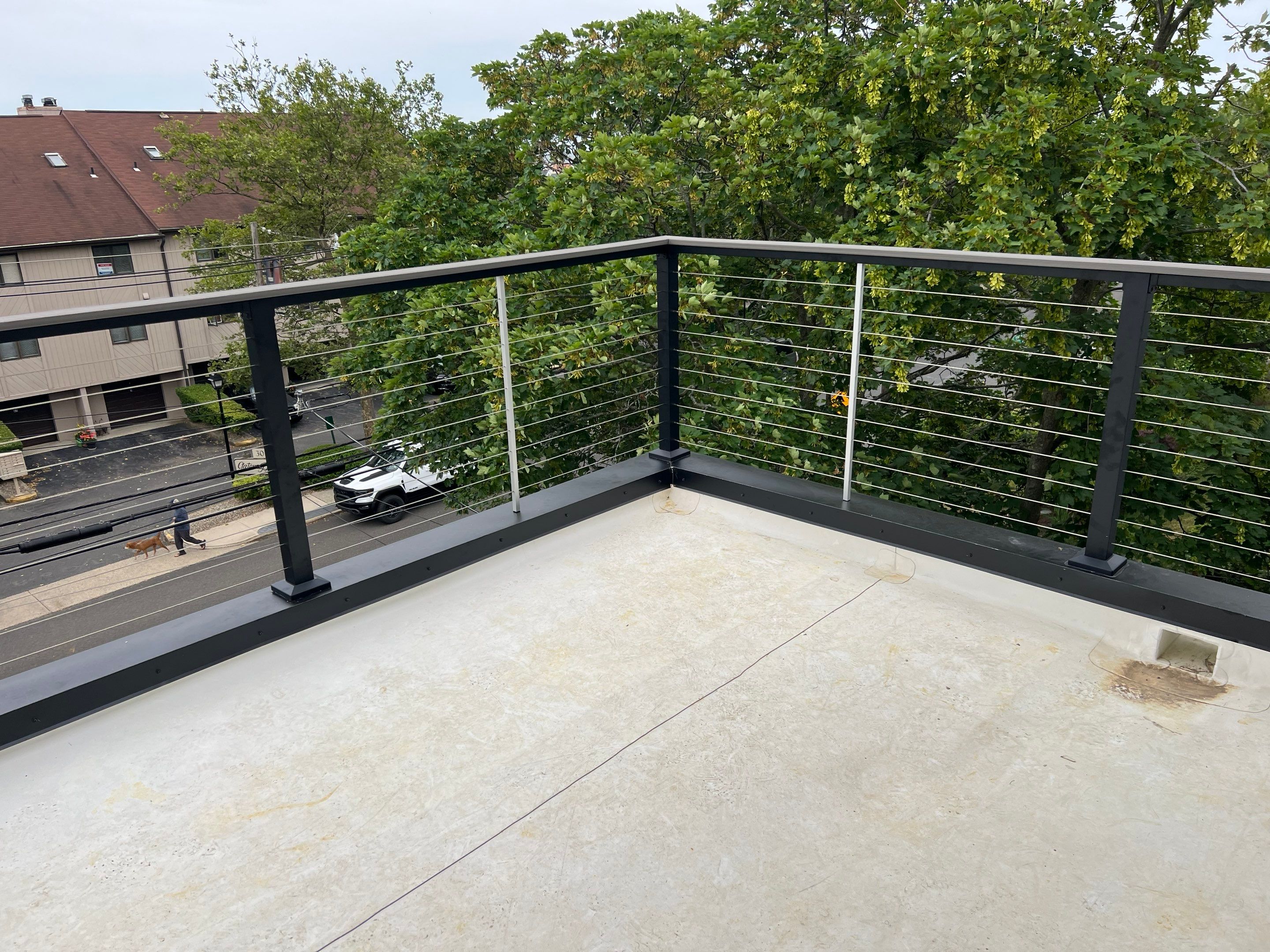 Railing install In the Highlands  by deck guardian