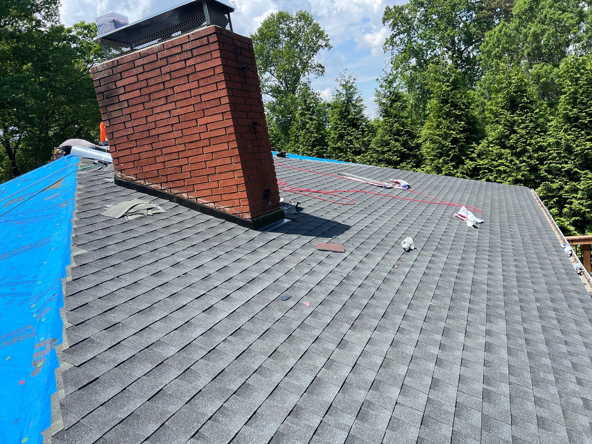 Residential Roofing Installation using GAF Timberline HDZ Charcoal by RISE Roofing & Restoration, LLC