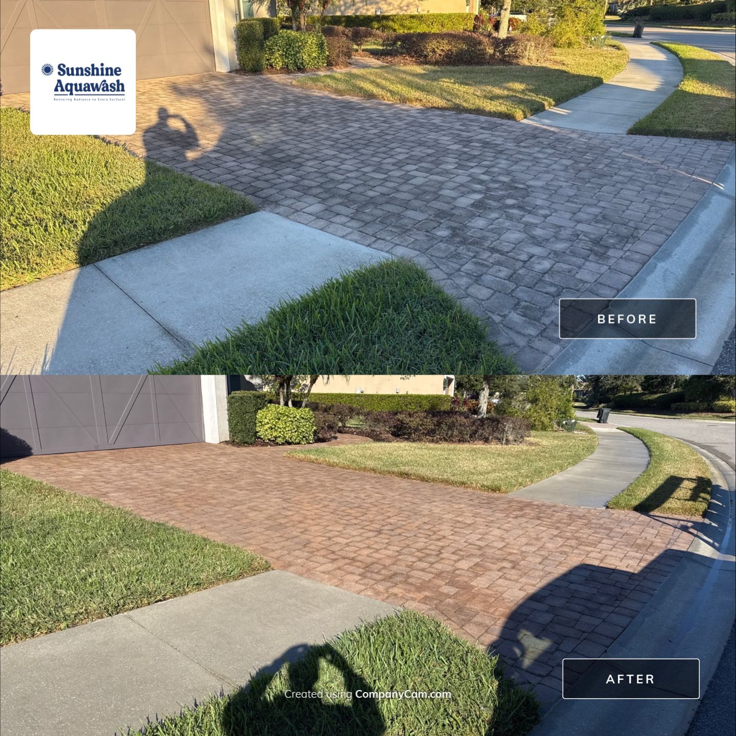 Paver Driveway, Walkway, Patio & Concrete Sidewalk Cleaning in Artisan Lakes Esplanade, Palmetto, FL | Sunshine AquaWash by Sunshine AquaWash