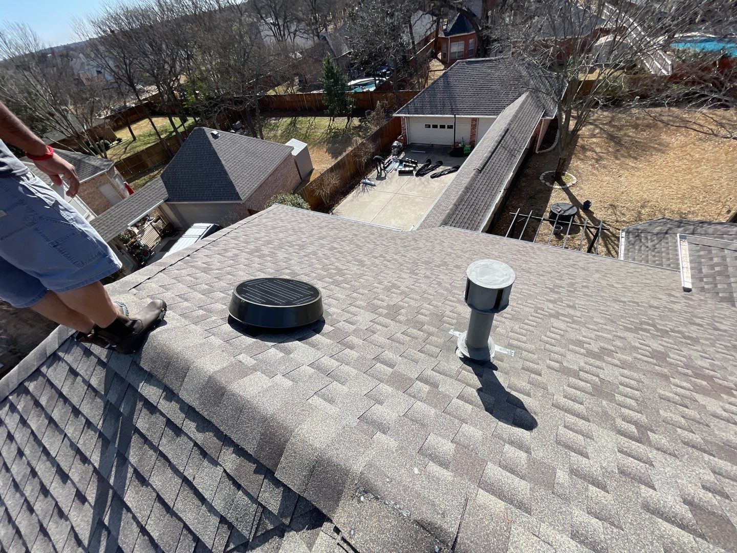 Major storm damage required full roof replacement along with other exterior repairs by First United Roofing & Construction
