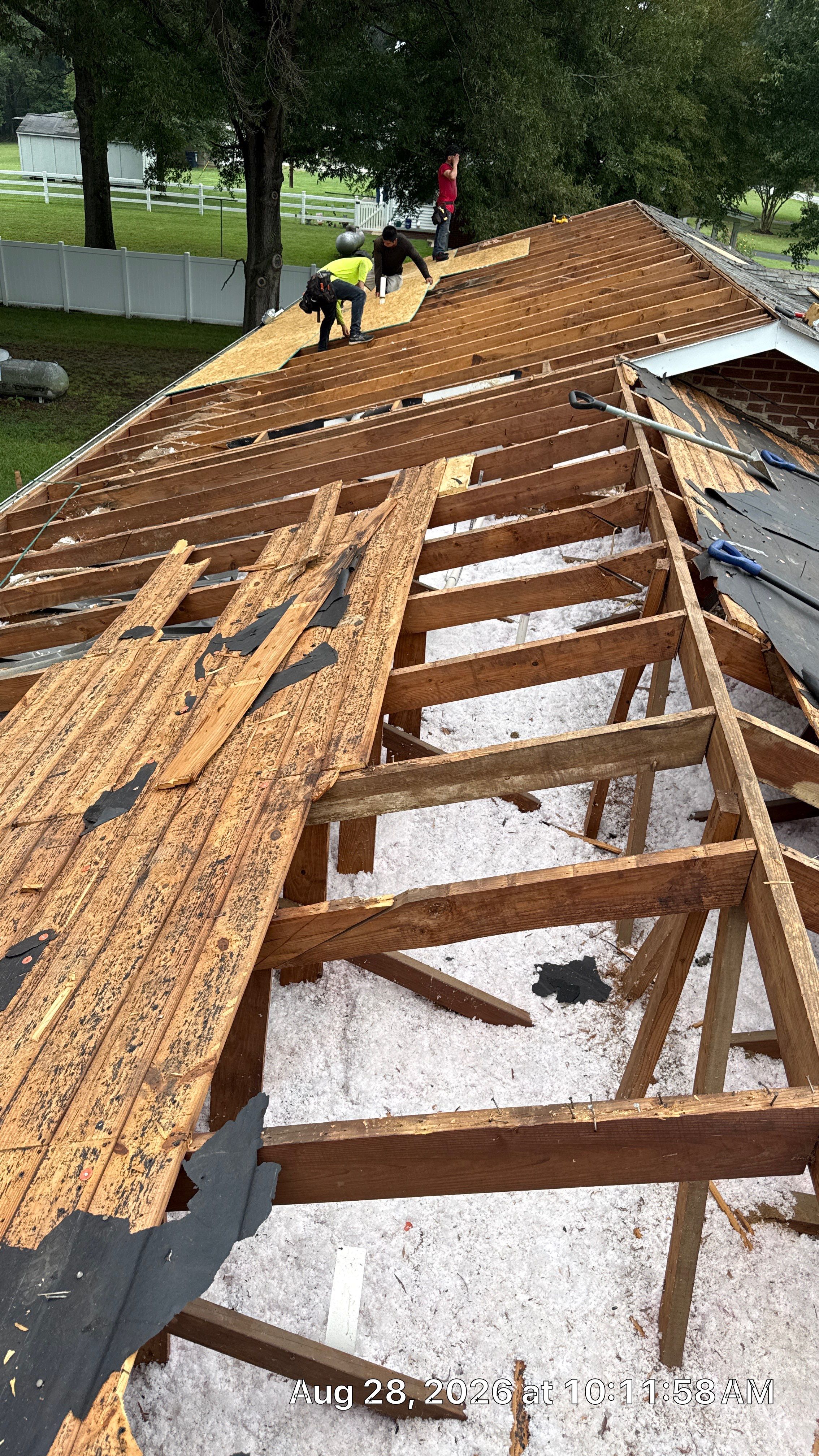 Roof replacement, interior and gutter repair by hail and wind damage by Just Brilliant Restoration JBR