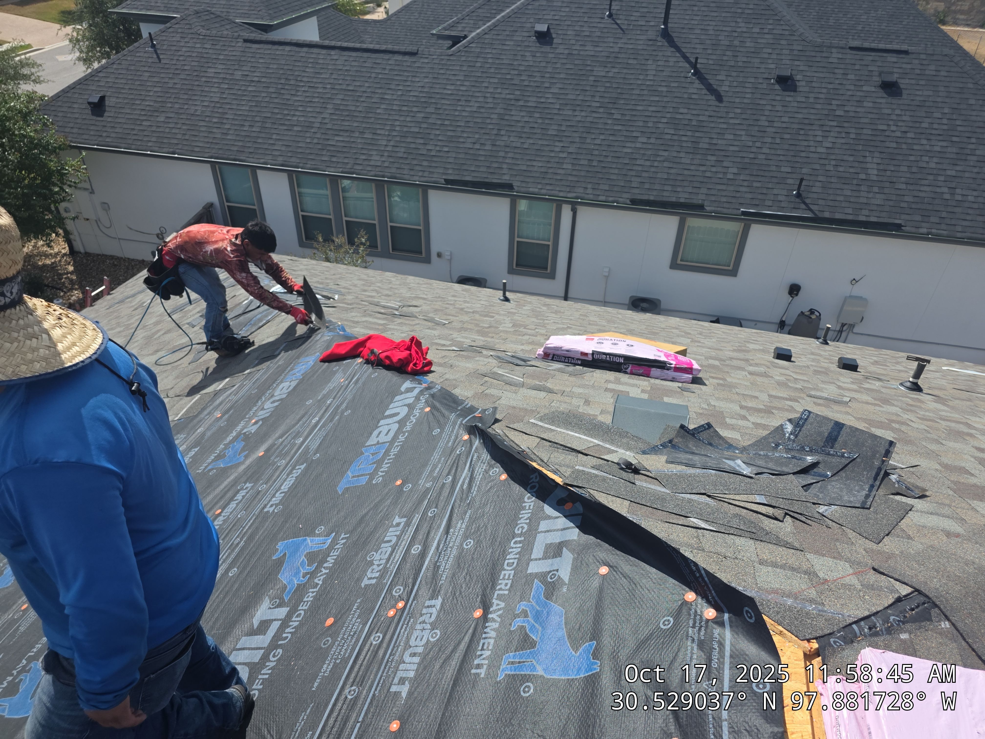 Full Residential Roof Replacement with Architectural Shingles in Leander by Caliber Restoration LLC