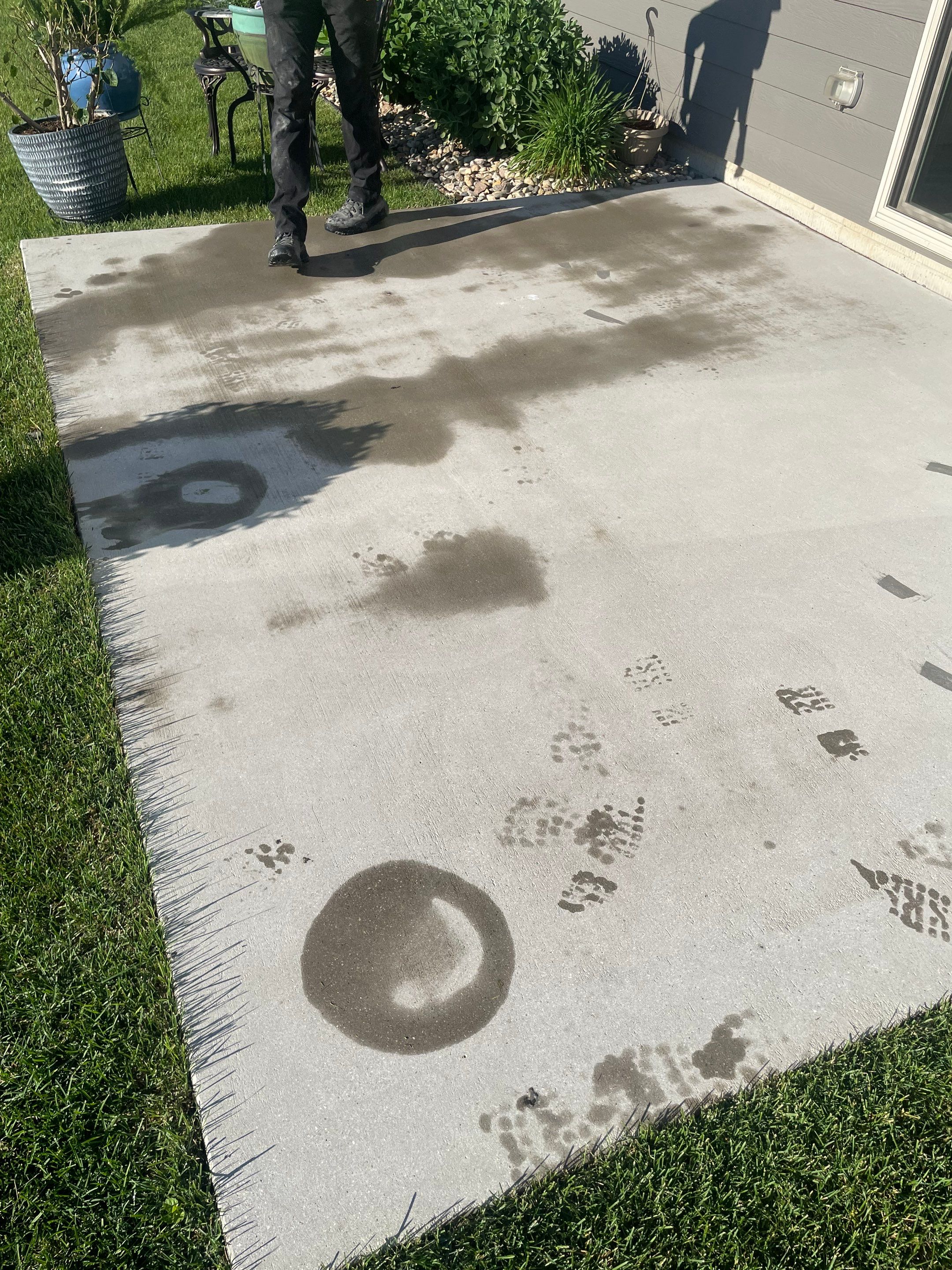 Custom Concrete Coating for Sioux Falls Patio and Front Walkway by Select Painting, Coatings & Garage Cabinets