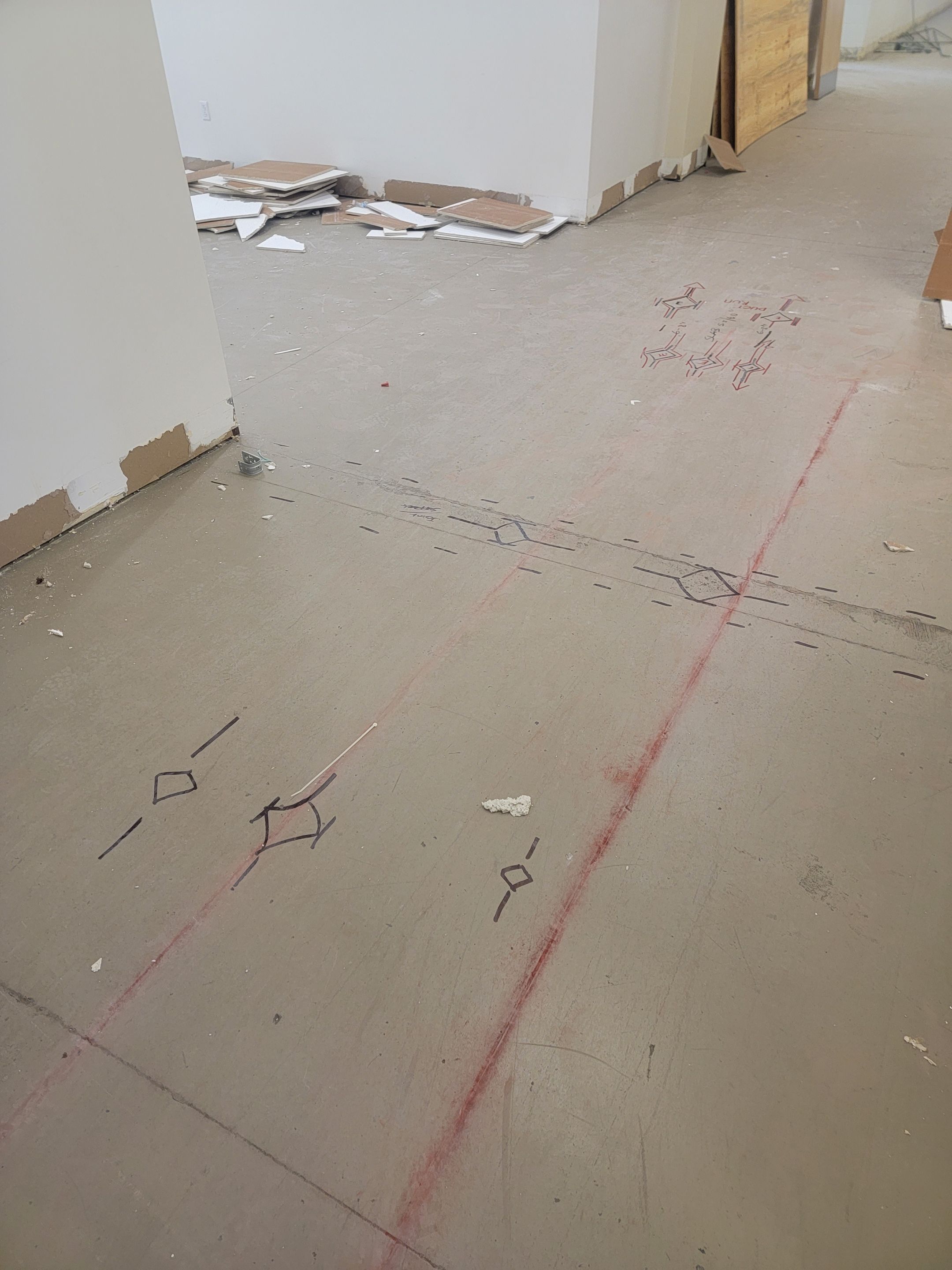 Concrete Scanning for new sewer line install by Alsip Locating Service, LLC