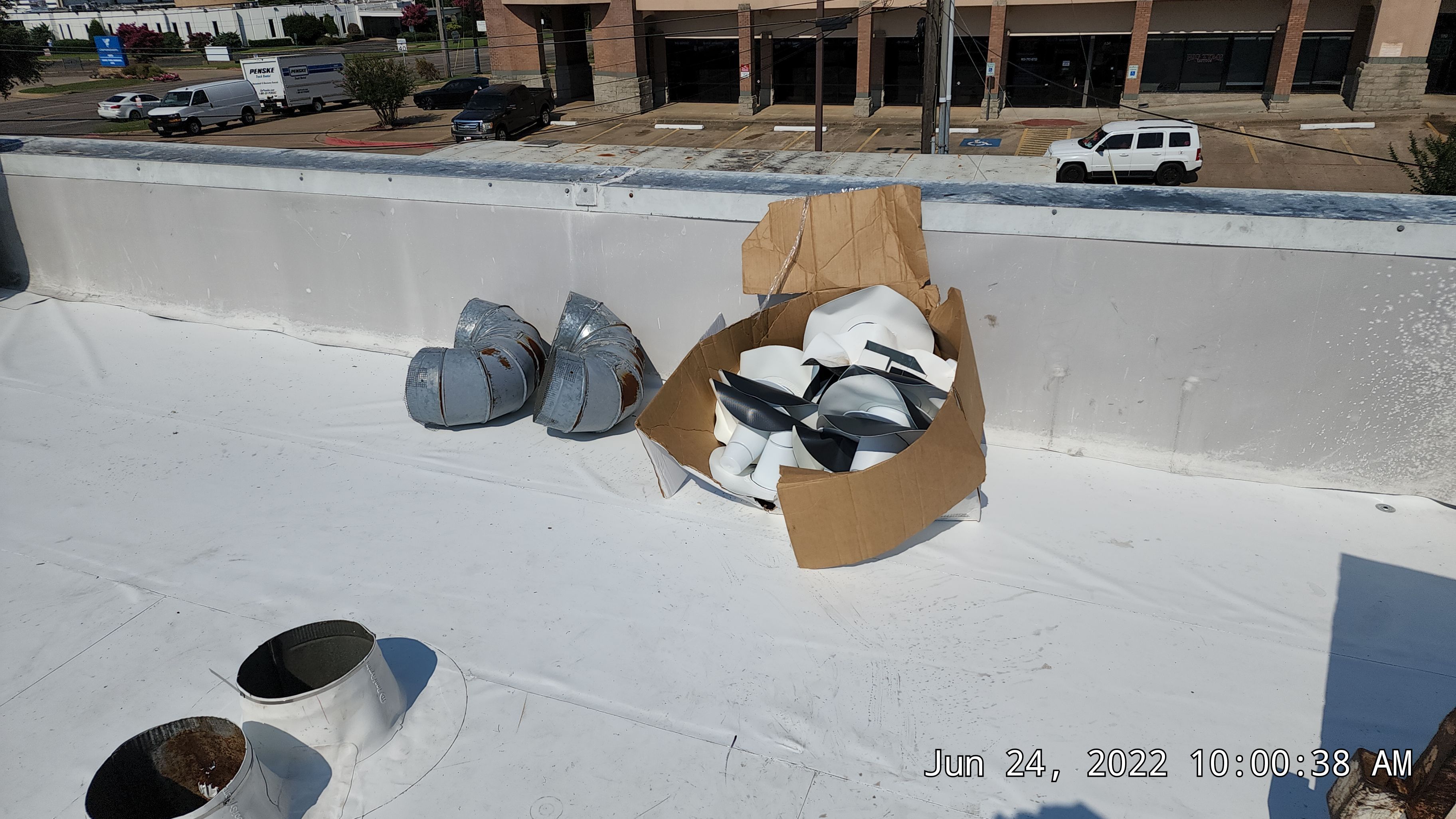 Commercial Roofing Installation using 50 mil PVC by Hostetler Roofing