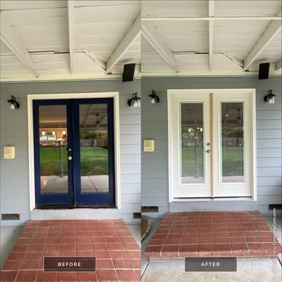 Therma Tru Smooth Star Double Entry Doors