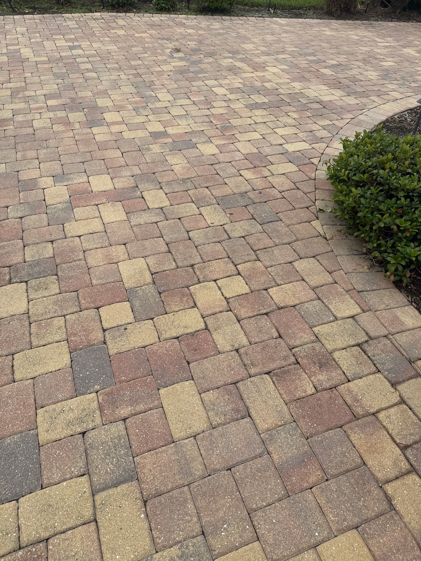 Paver Driveway Cleaning in Winding River Community, Bradenton, FL by Sunshine AquaWash