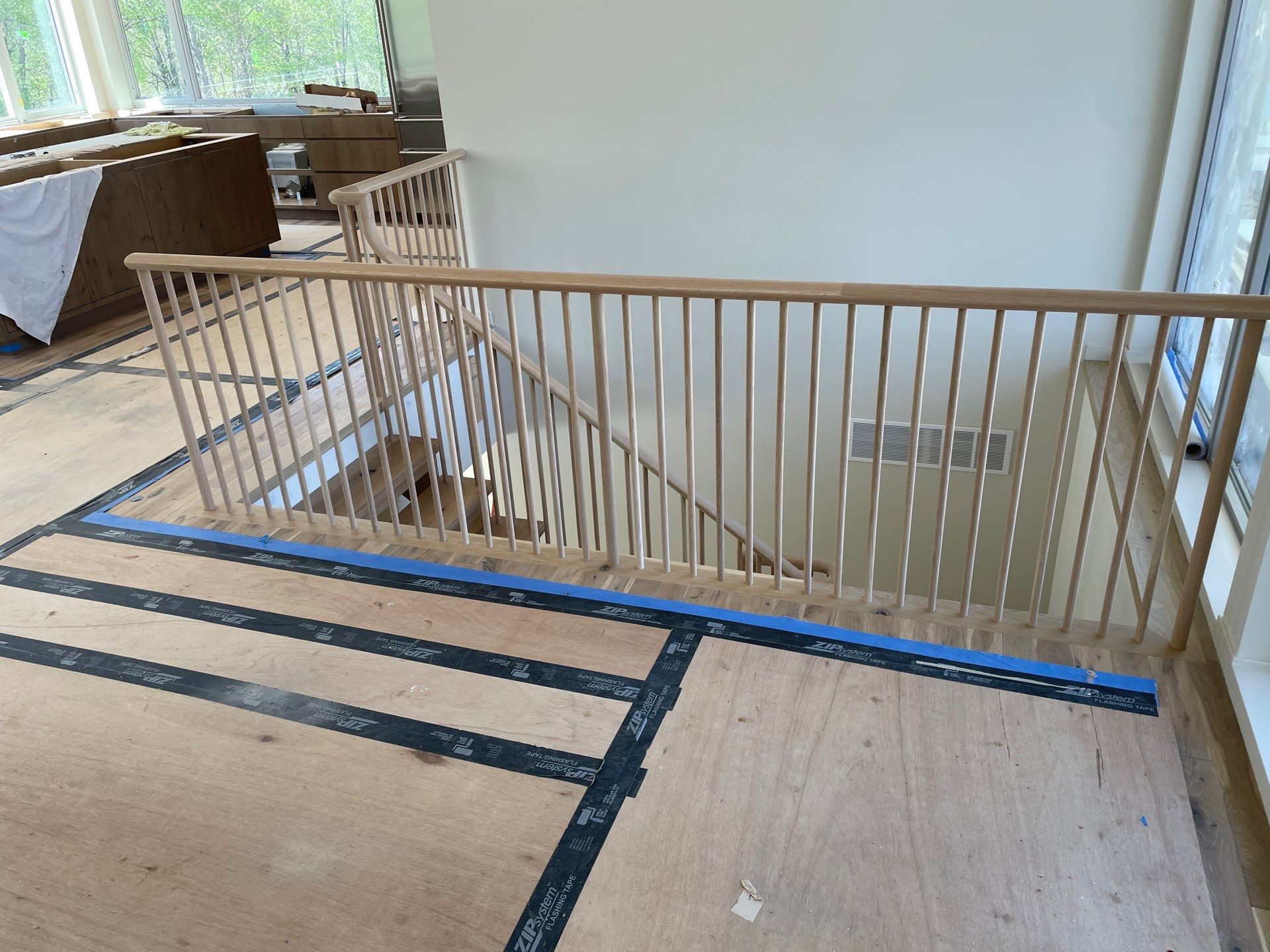 Hand Carved Staircase steals the show by RTBaldwin Hardwood Floors