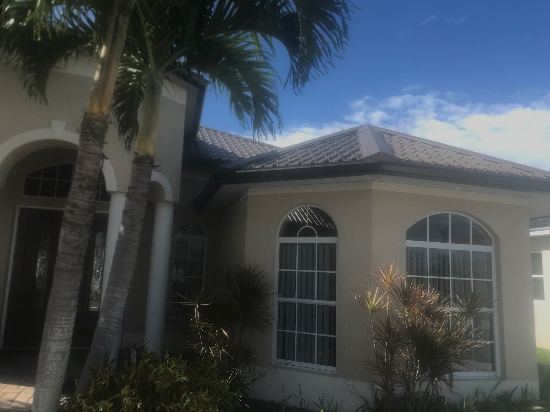 Brown Seamless Gutters Installation in Cape Coral FL by Gutter Professors