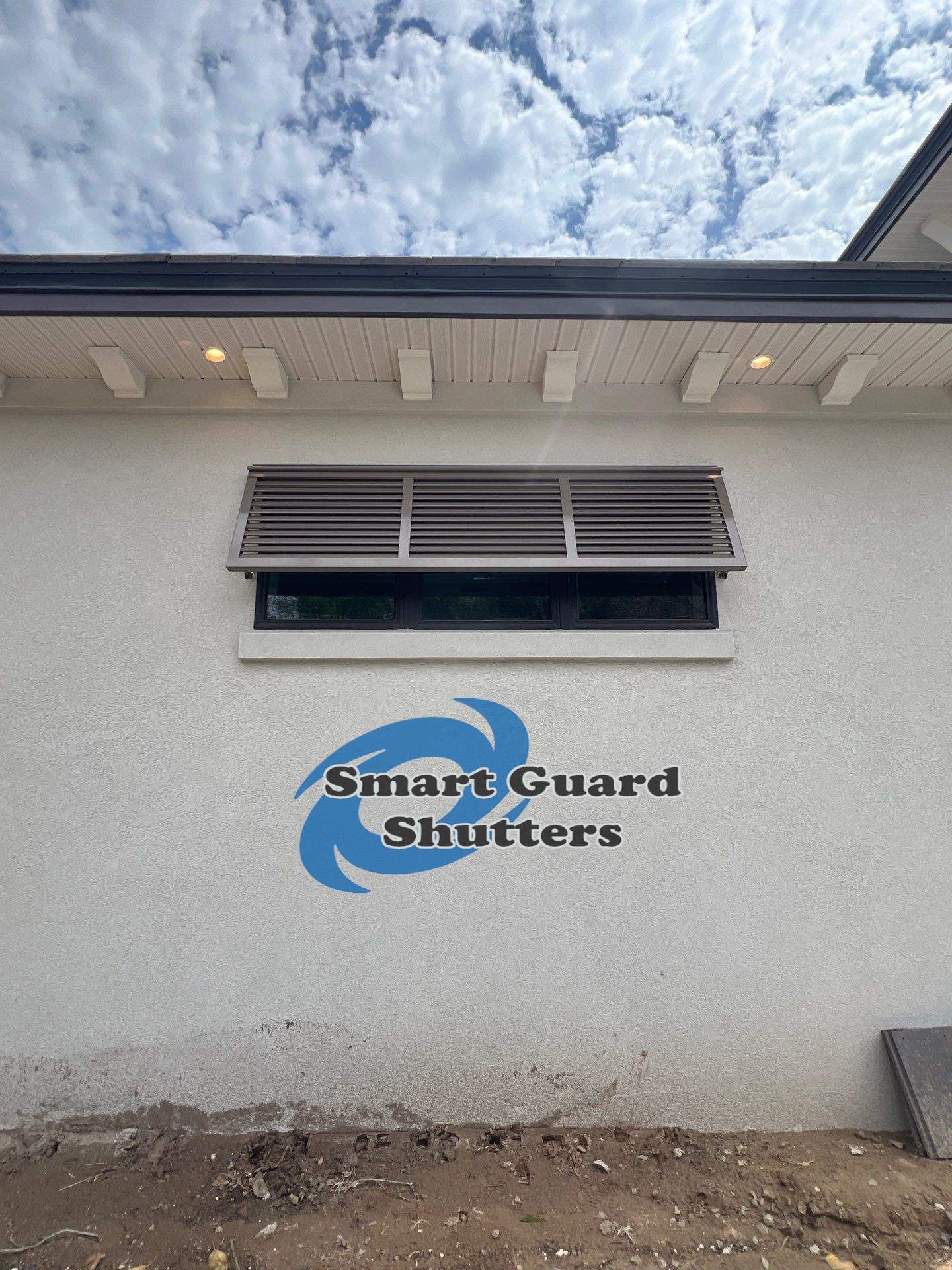 Decorative Bahamas in Beige Grey by Smart Guard Shutters