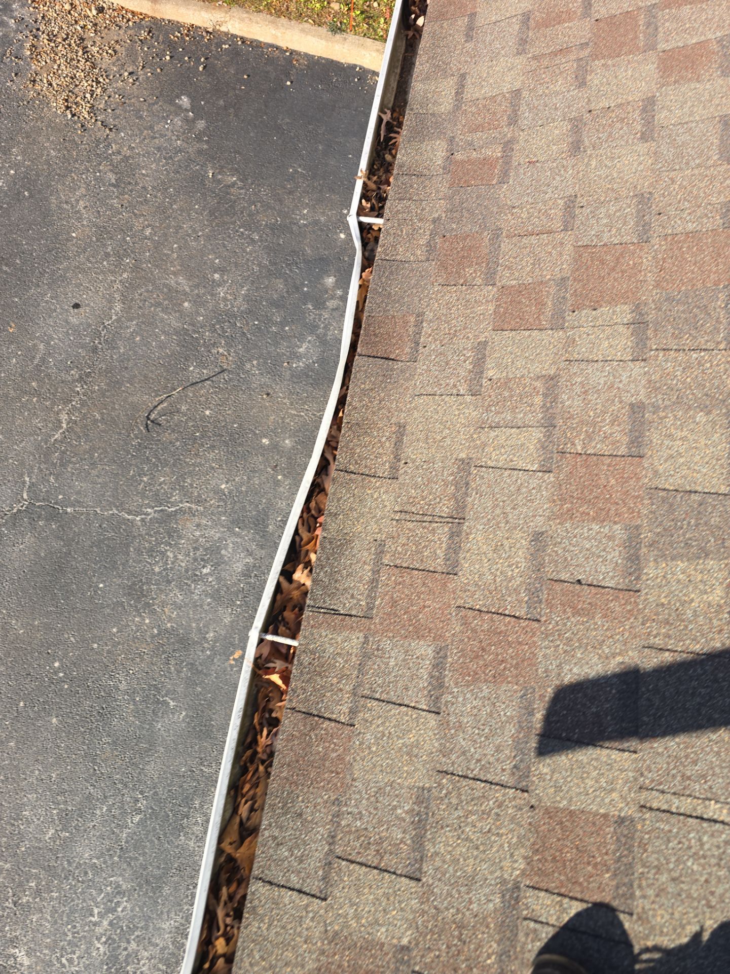 Commercial gutter cleaning Medina, OH before photo with filled gutters