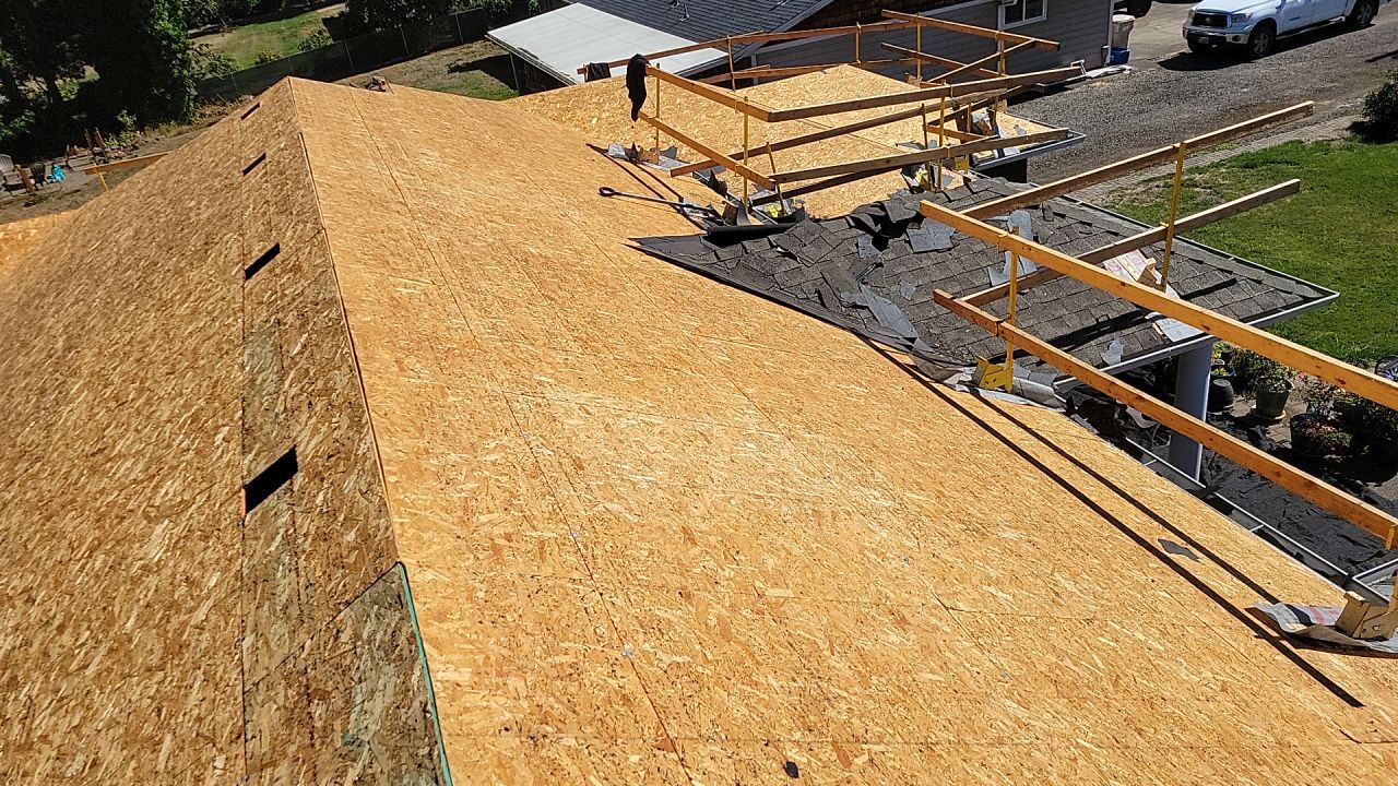 Residential Roofing Installation using IKO Dynasty (Color: Biscayne) by Orezona Building & Roofing Company, Inc.
