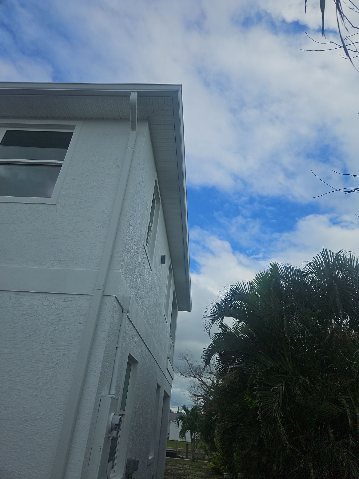 6-inch K-style Seamless Gutters and 3x4 Downspout Elbow Installation in Englewood, FL  by Gutter Professors