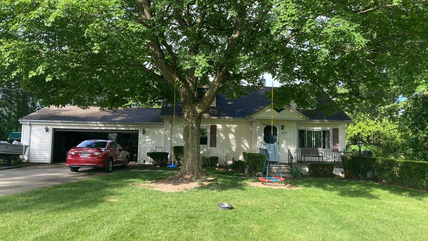 Metal Slate Shingle Roof Replacement After Hail Damage in Columbia City, Indiana by 4Ever Metal Roofing