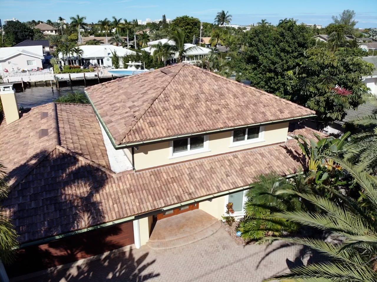 Residential Roofing Installation using Brava Spanish Tile in Mocha Sand by International Roofing