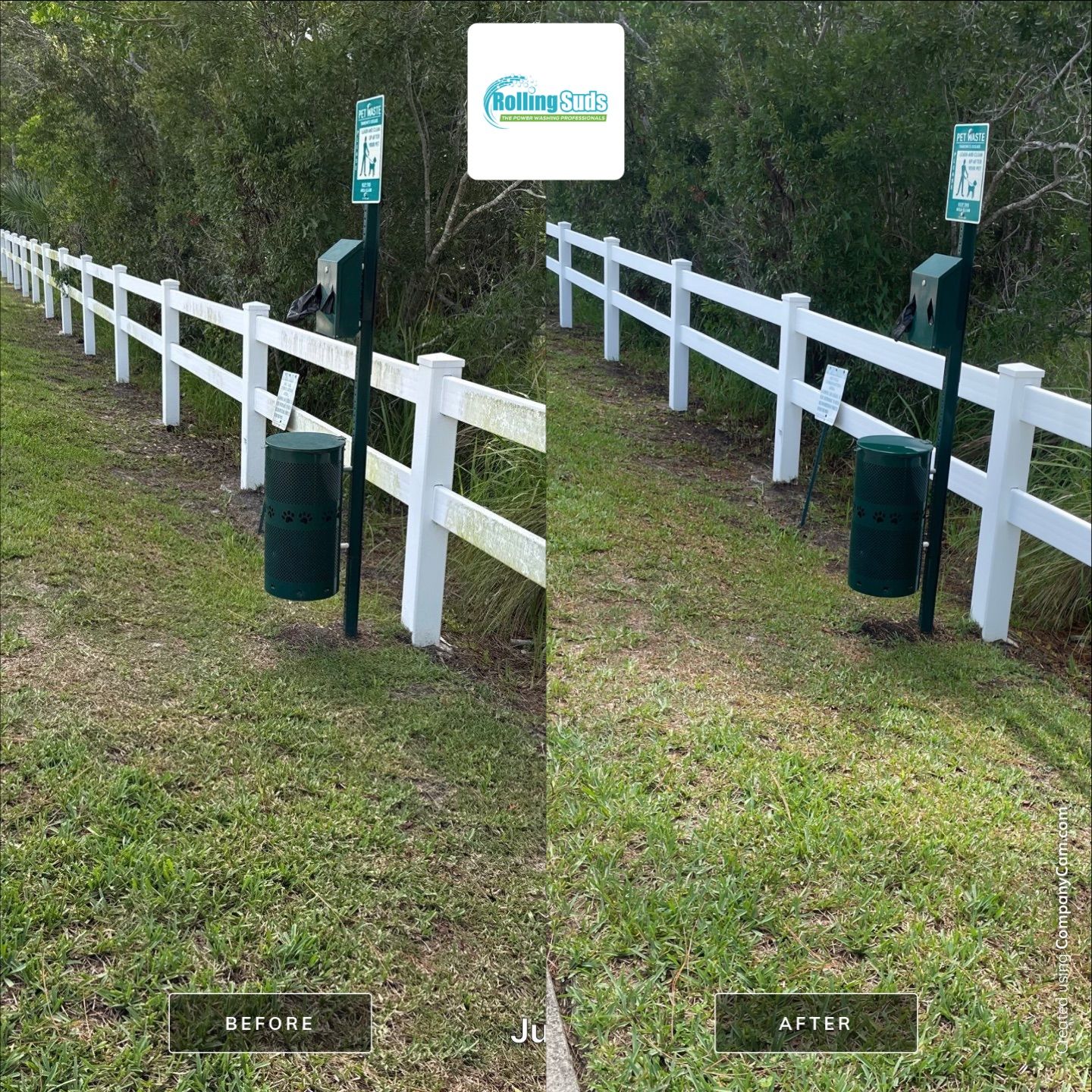 HOA Perimeter Fence Restoration - Palm Bay, FL by Rolling Suds of Melbourne - Palm Bay