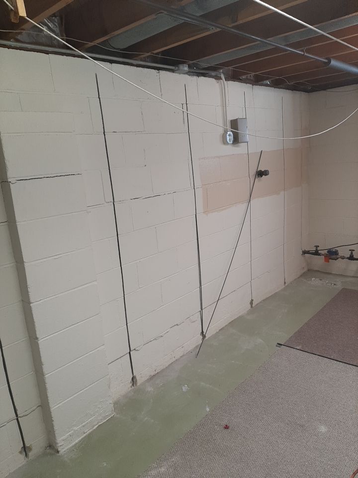Wall Straightening and Reinforcement using Embedded Fiber Reinforcement by Toledo Basement Repair 