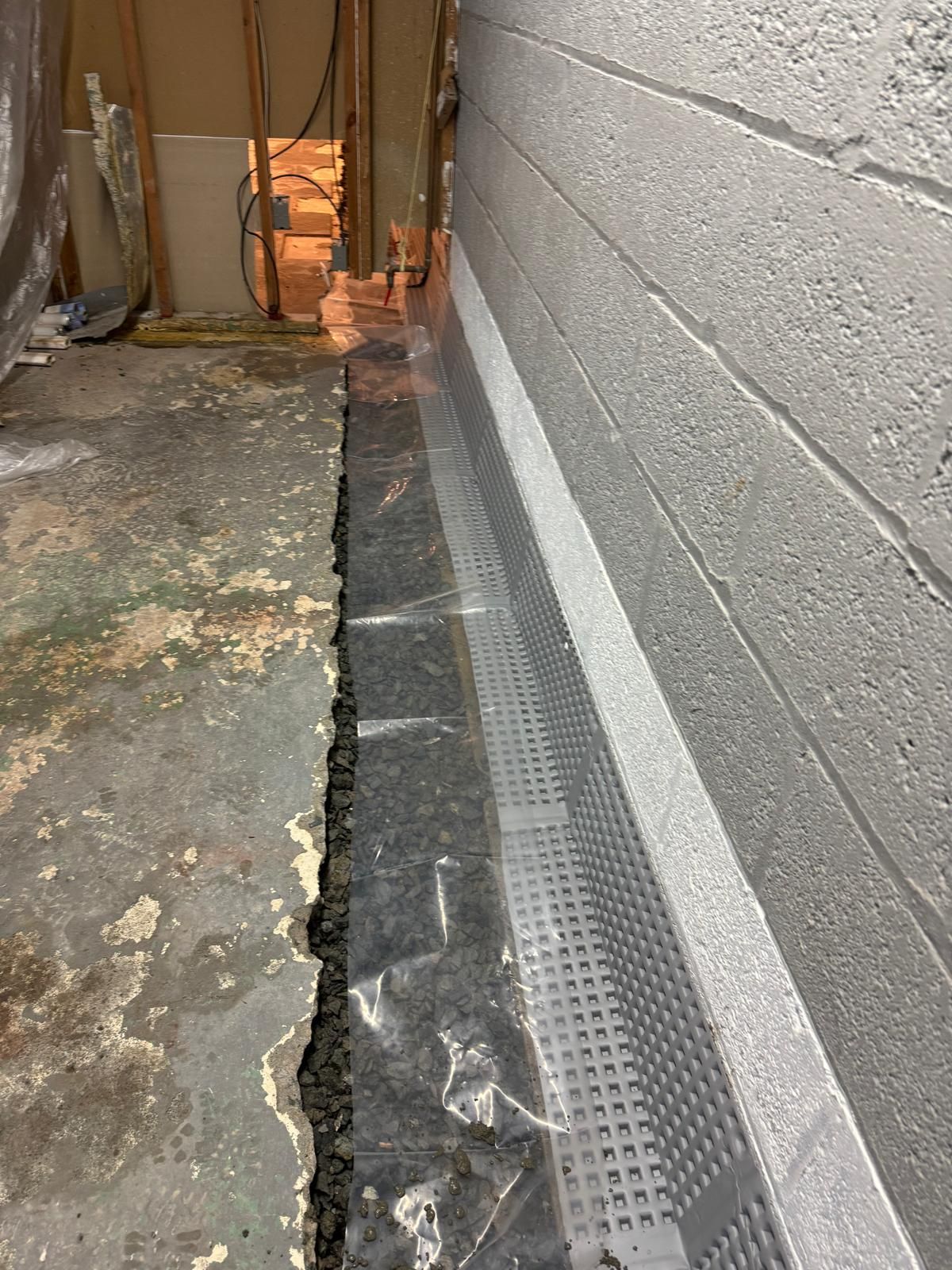 Interior French Drain Basking Ridge NJ by Pure Service Pro, LLC 
