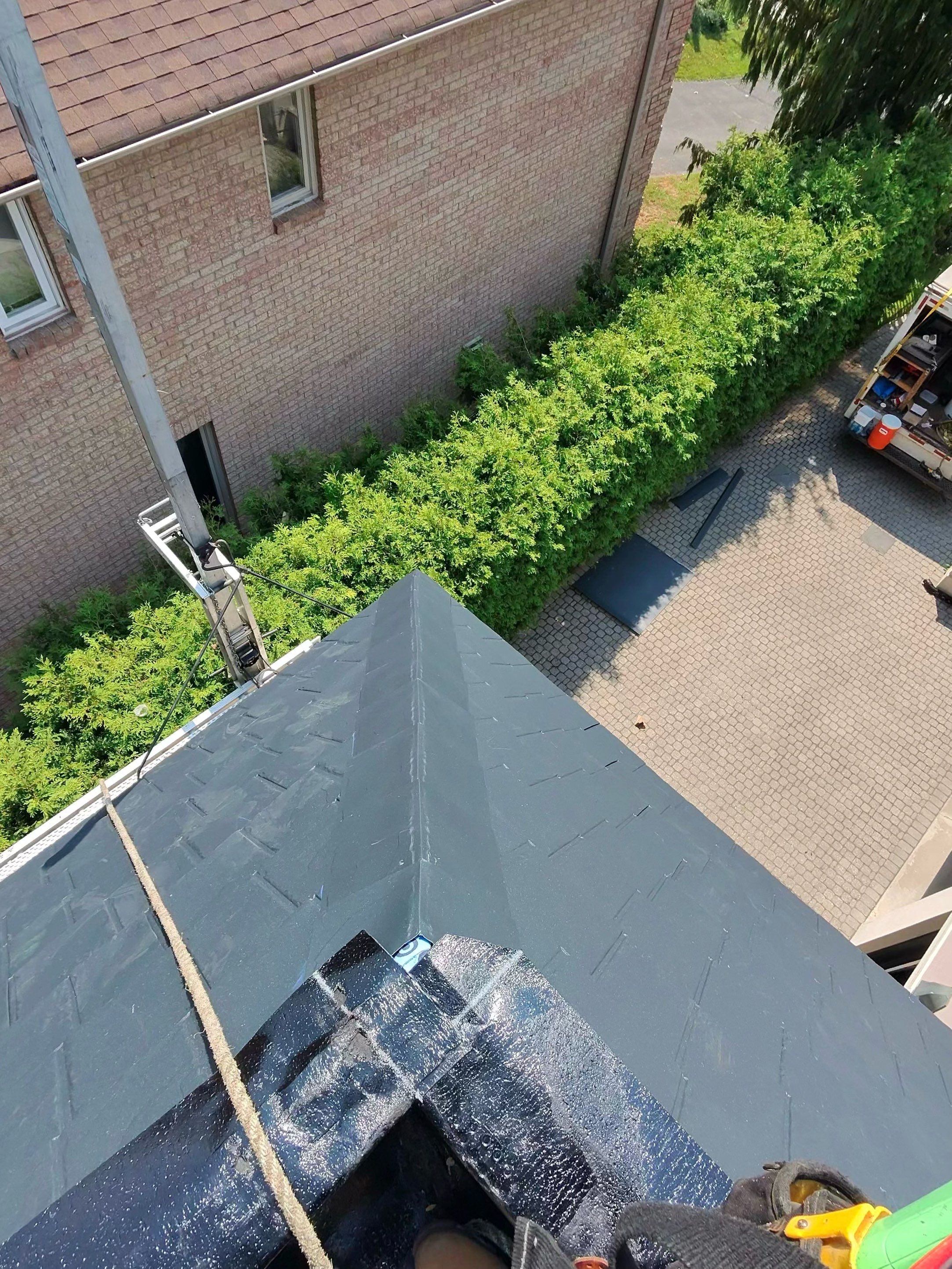 Residential Roofing Installation using Vicwest True Natuer. Metal Shingle by Jay Carter Roofing & Sheet Metal