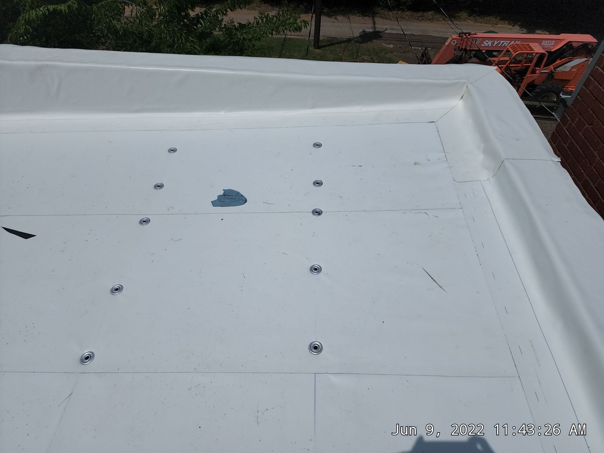 Commercial Roofing Installation using 50 mil PVC by Hostetler Roofing