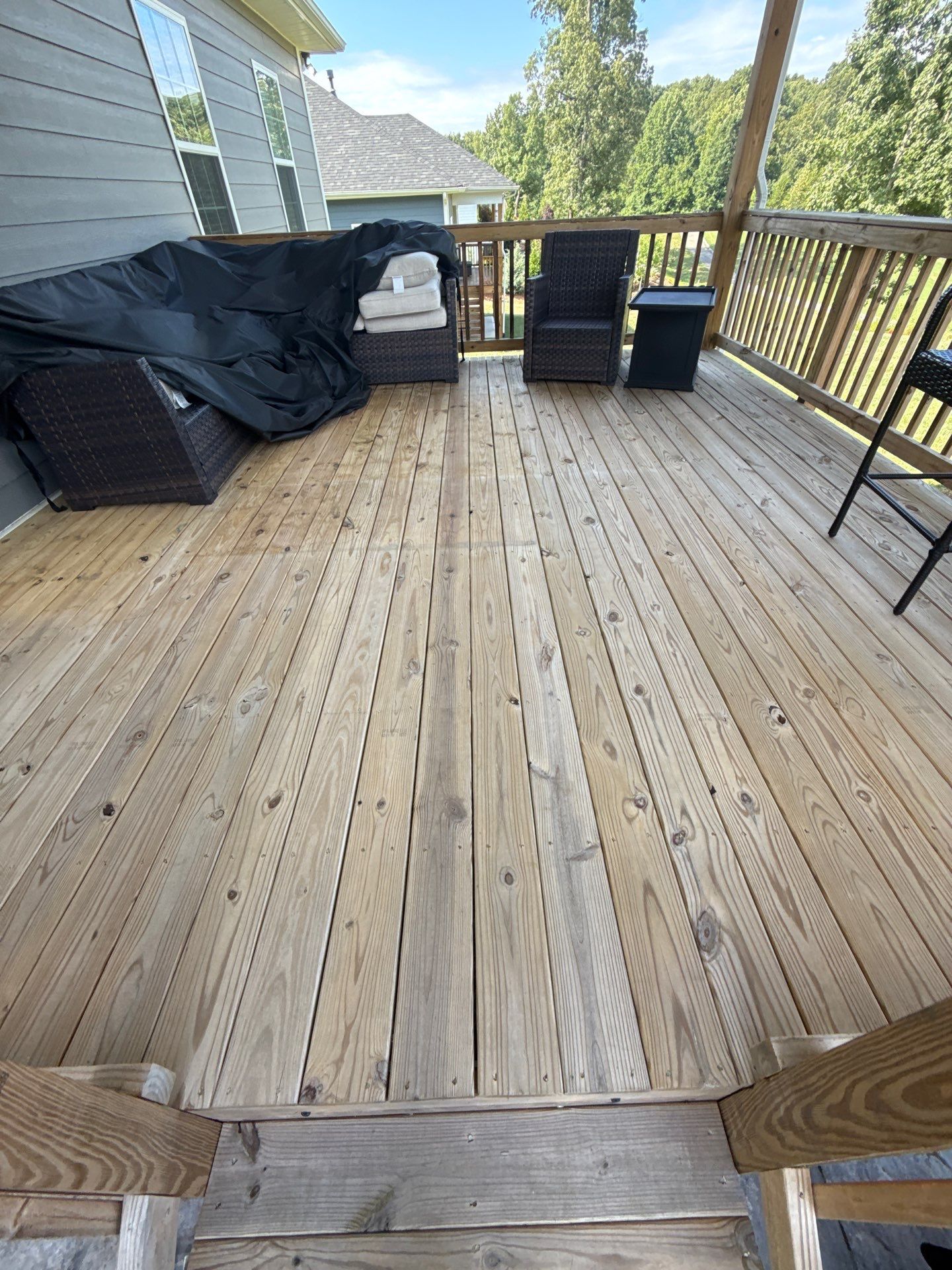 Wood Deck, Concrete porch using Wood and Conrete Sealant by DuraSeal