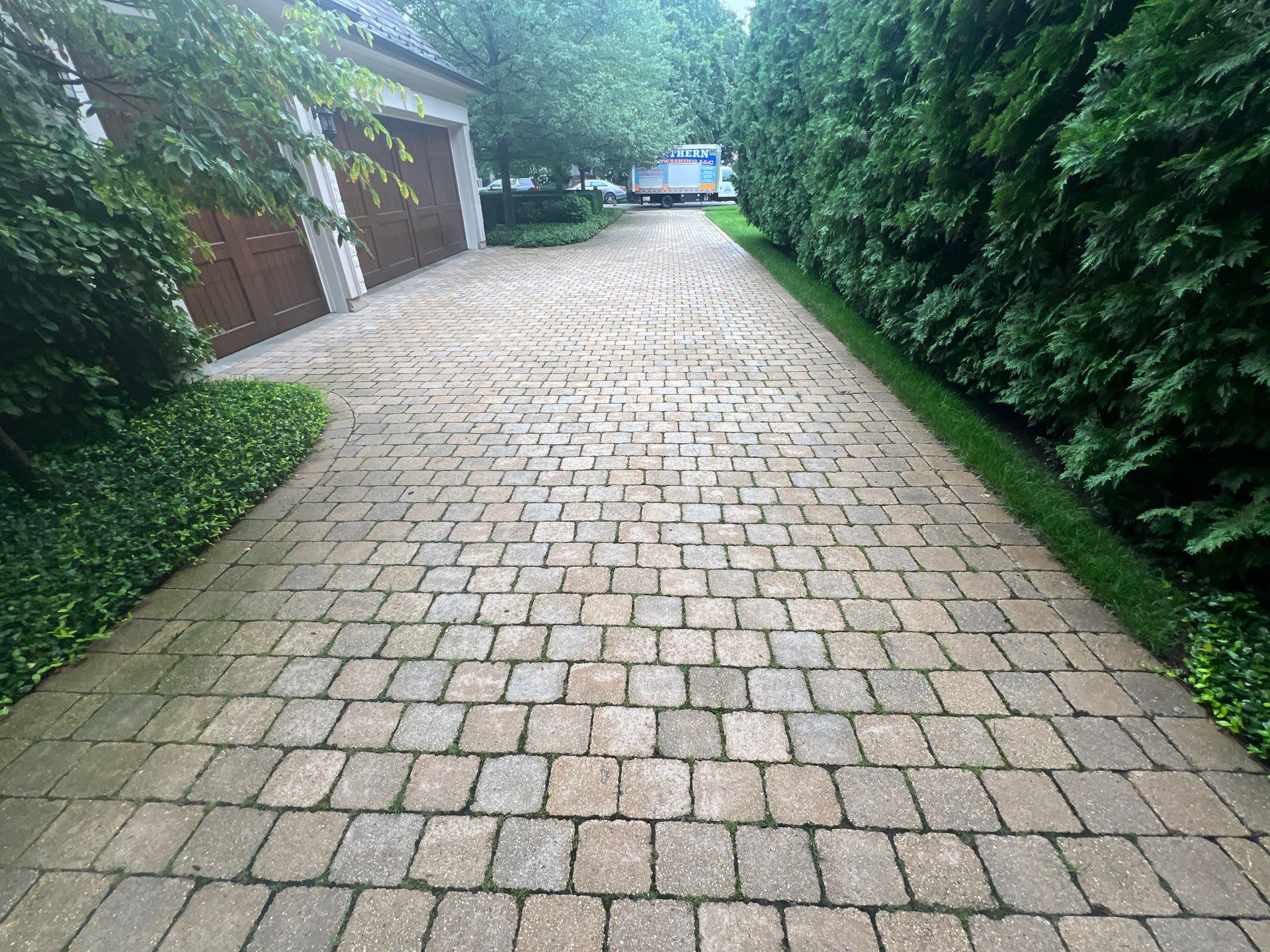 Brick paver clean, sand and seal.  using Surebond SB-1300 by Northern Power Washing LLC.