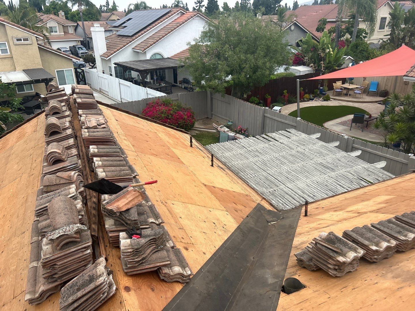 Comprehensive Concrete Tile Roof Replacement and Structural Wood Repair in Chula Vista by Reliable Roofing San Diego Inc.