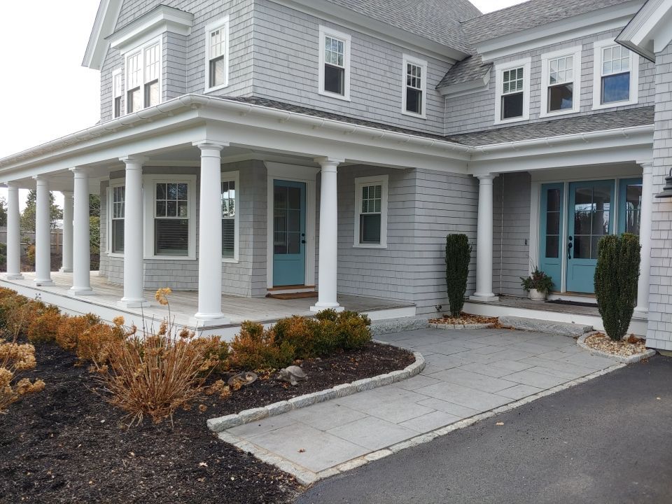 Duxbury, MA Gutter Installation using 6" Half Round Aluminum Gutter on Crown Moulding Wedges by Gutter Pro Enterprises
