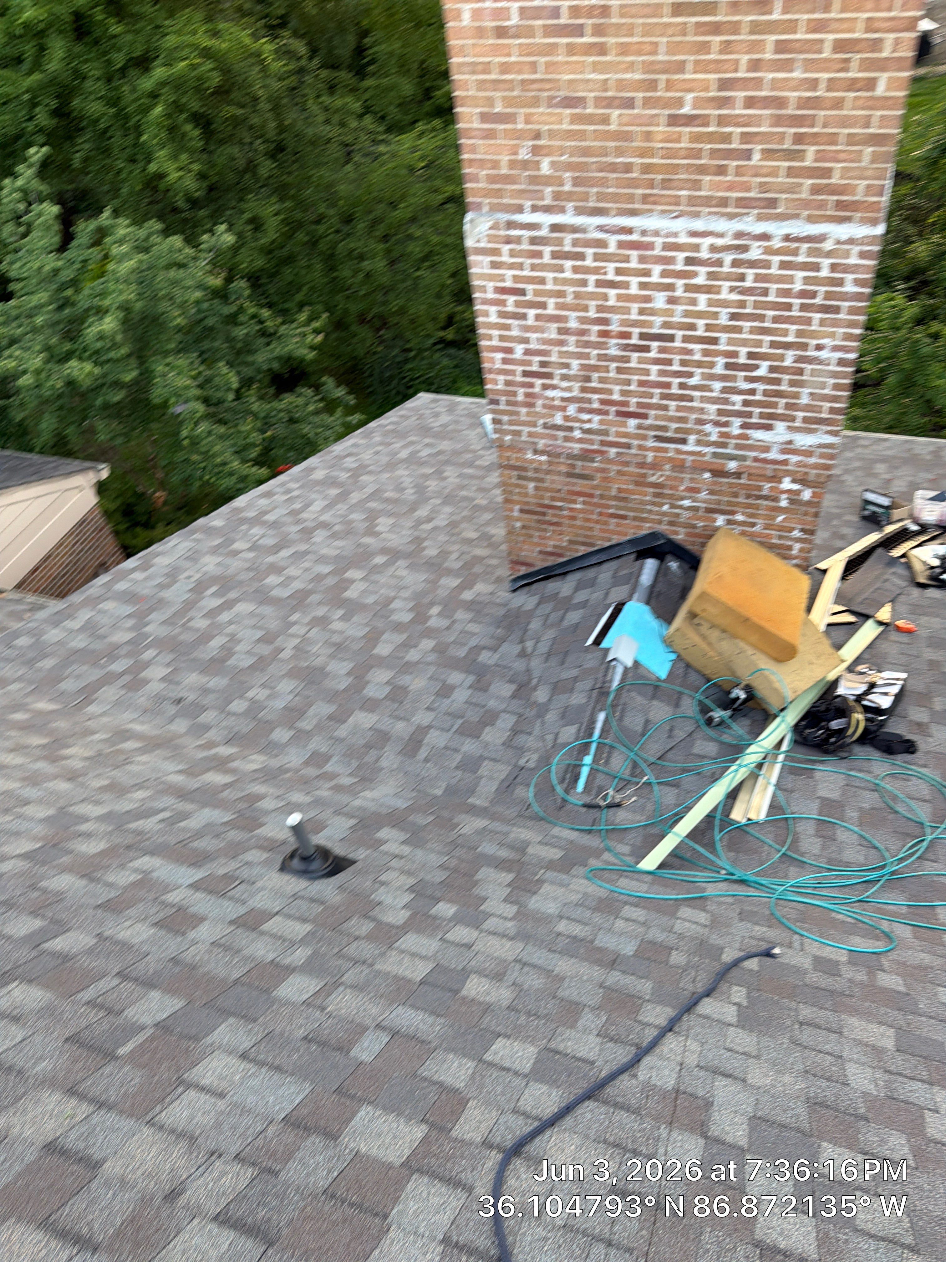 Roof Tree Damage- Repair Roof Framing and Replace Shingle Roof System In Belle Meade  by Roofworx 