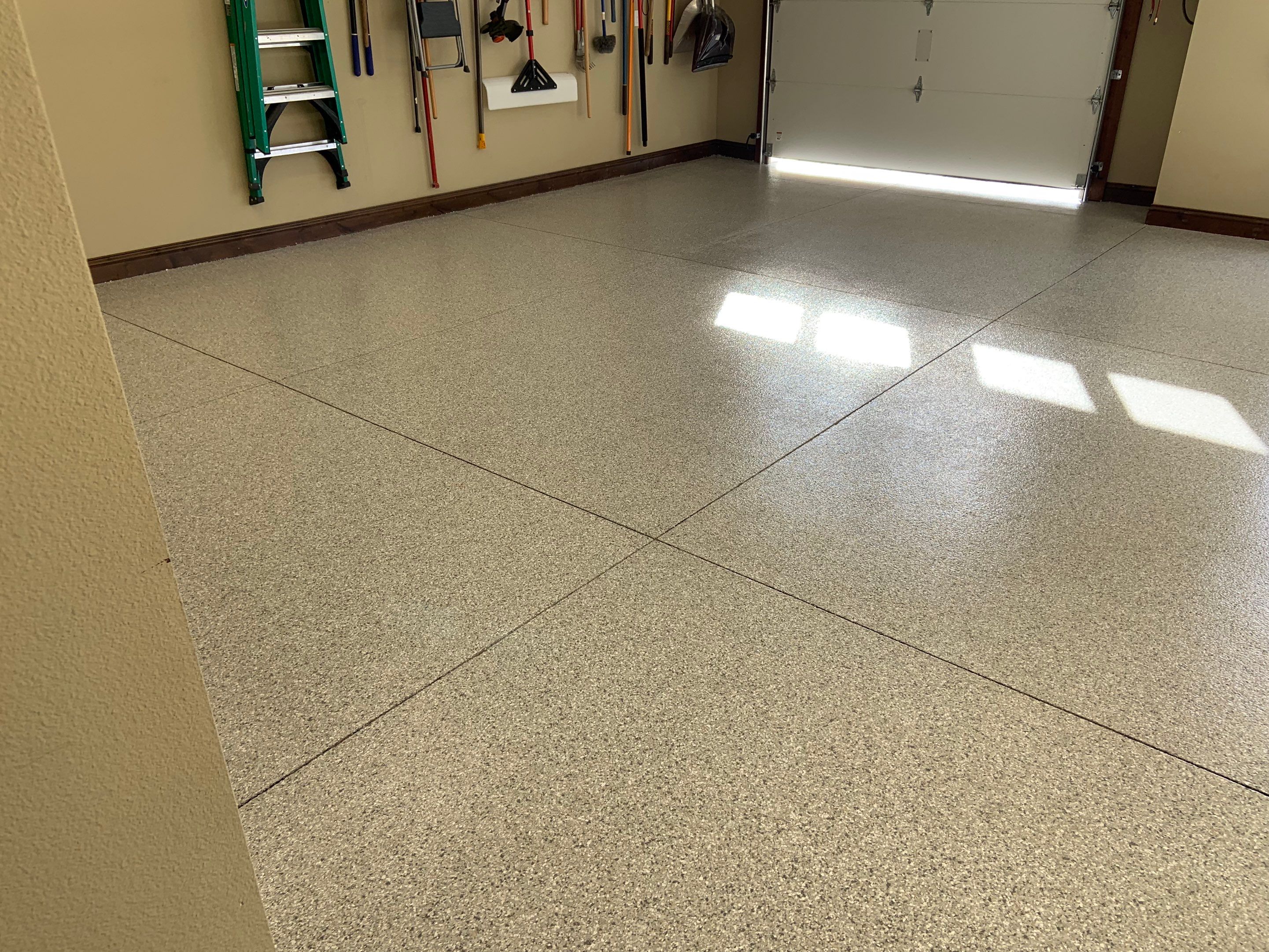 Garage Transformation using Mt Everest by Croc Coatings, LLC