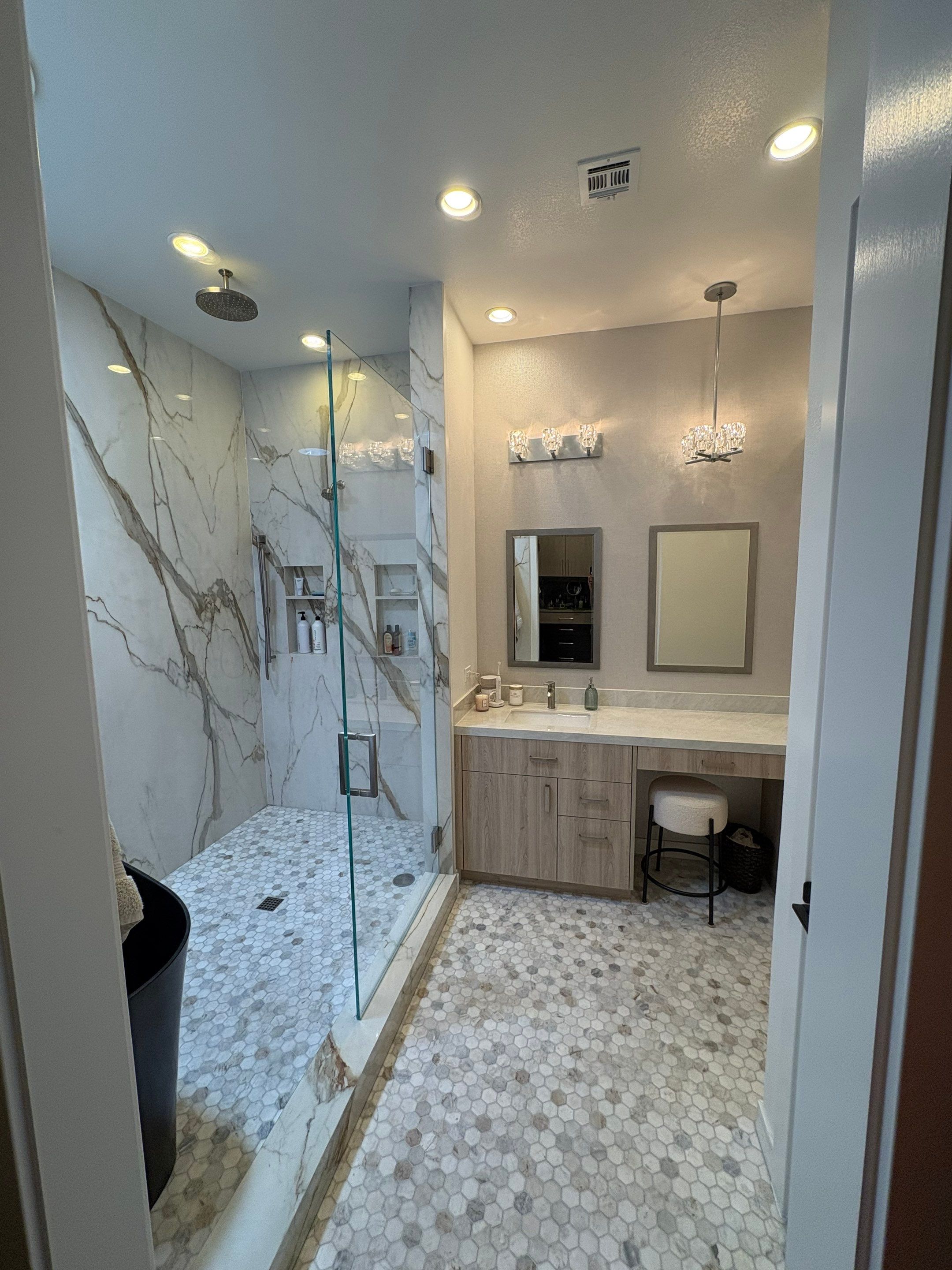 Master bath remodel by Level Builders
