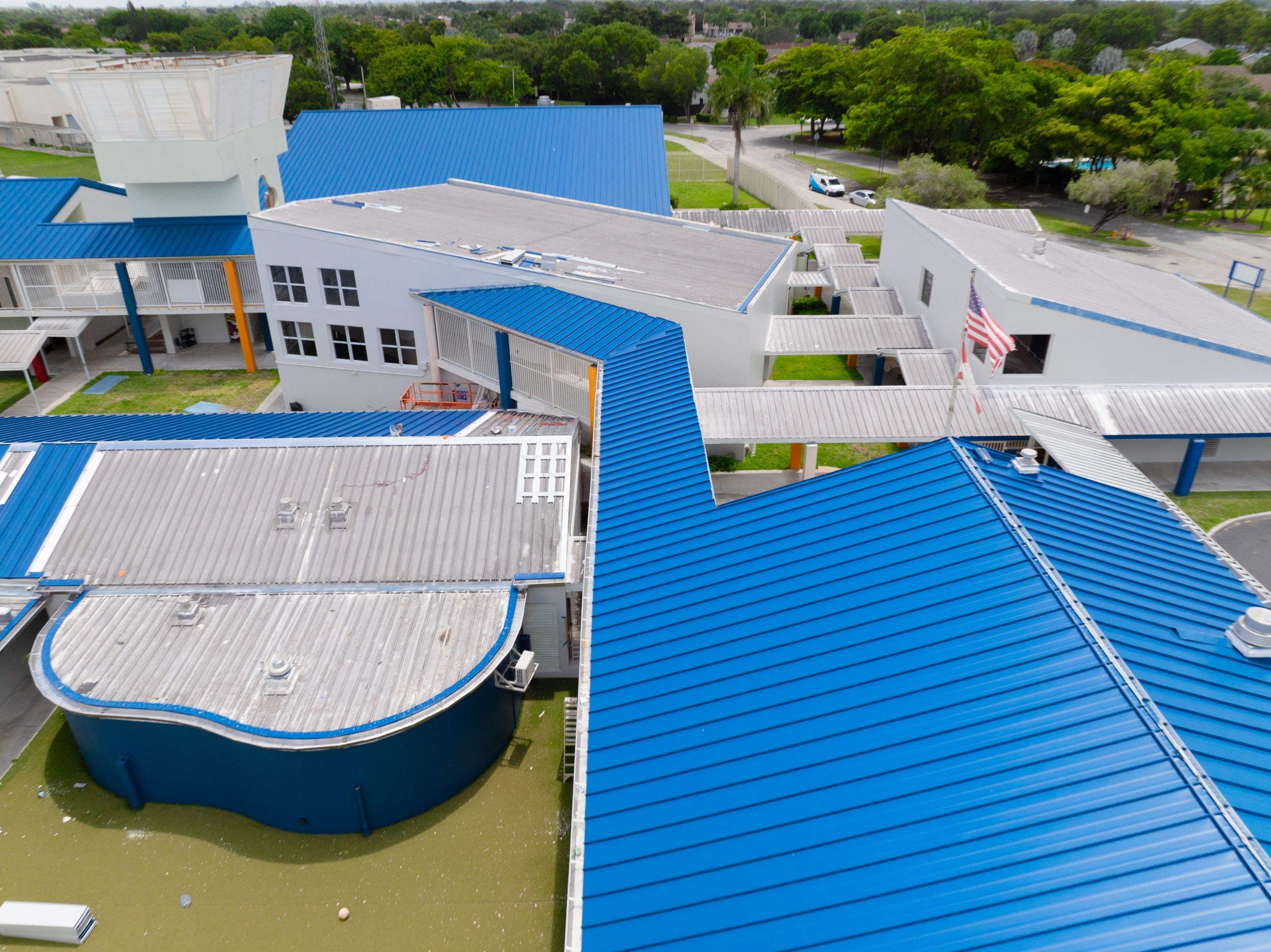 24ga 1.5" Mechanical Seam Slate Blue by Total Roofing System The Metal Roof Experts